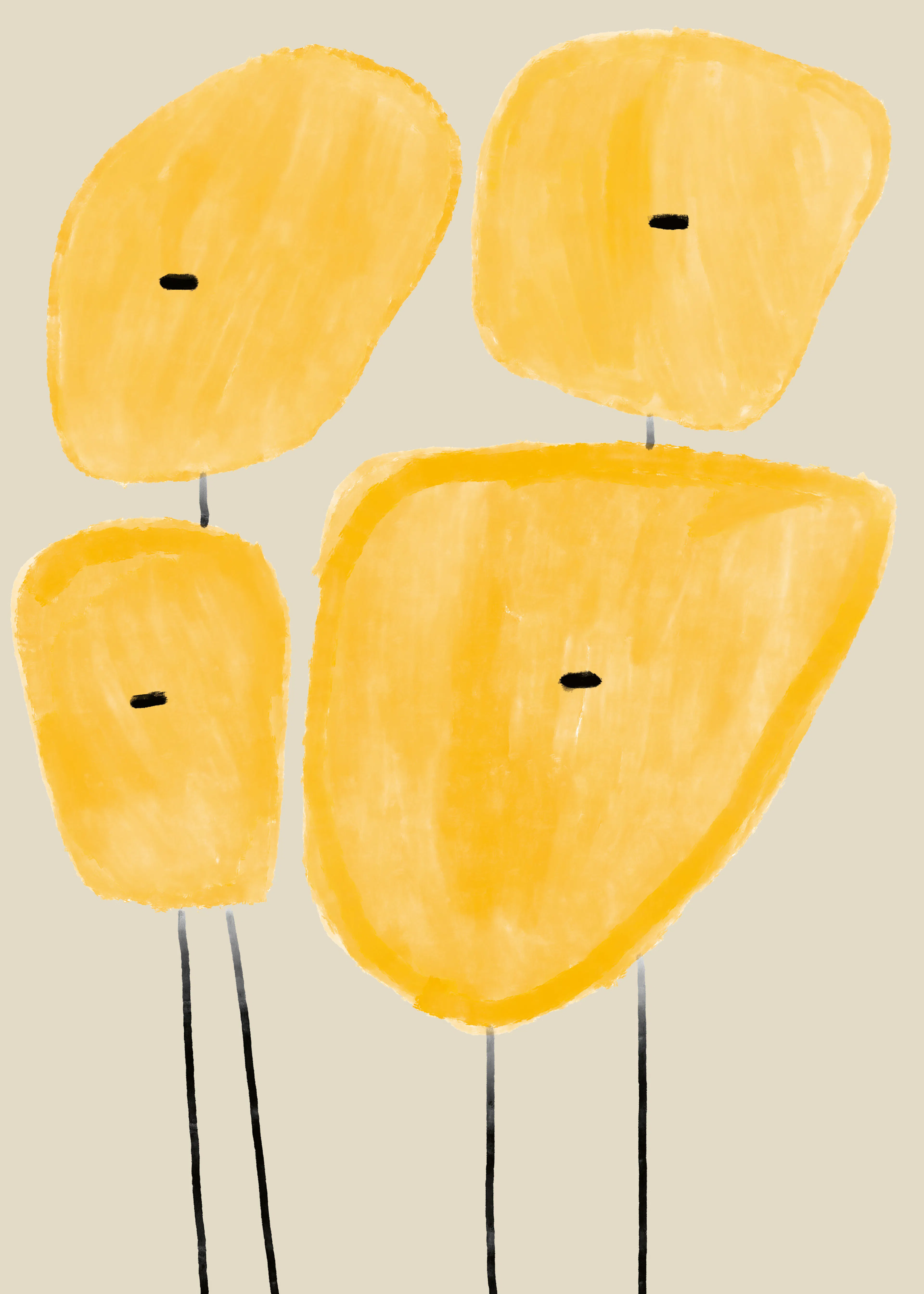 Yellow Poppies Poster 0