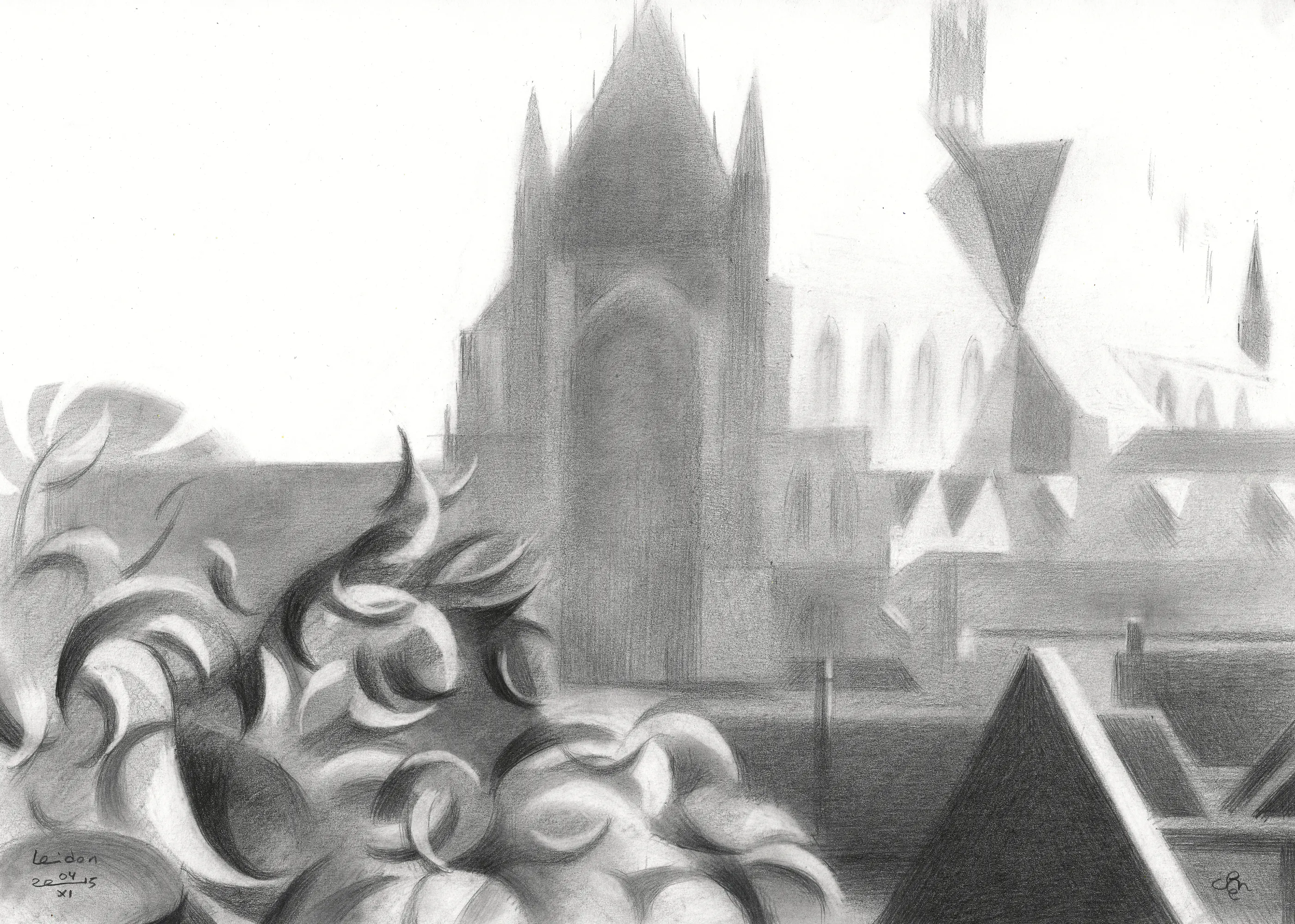 Paysage Urbain Mystique Gris Poster 0