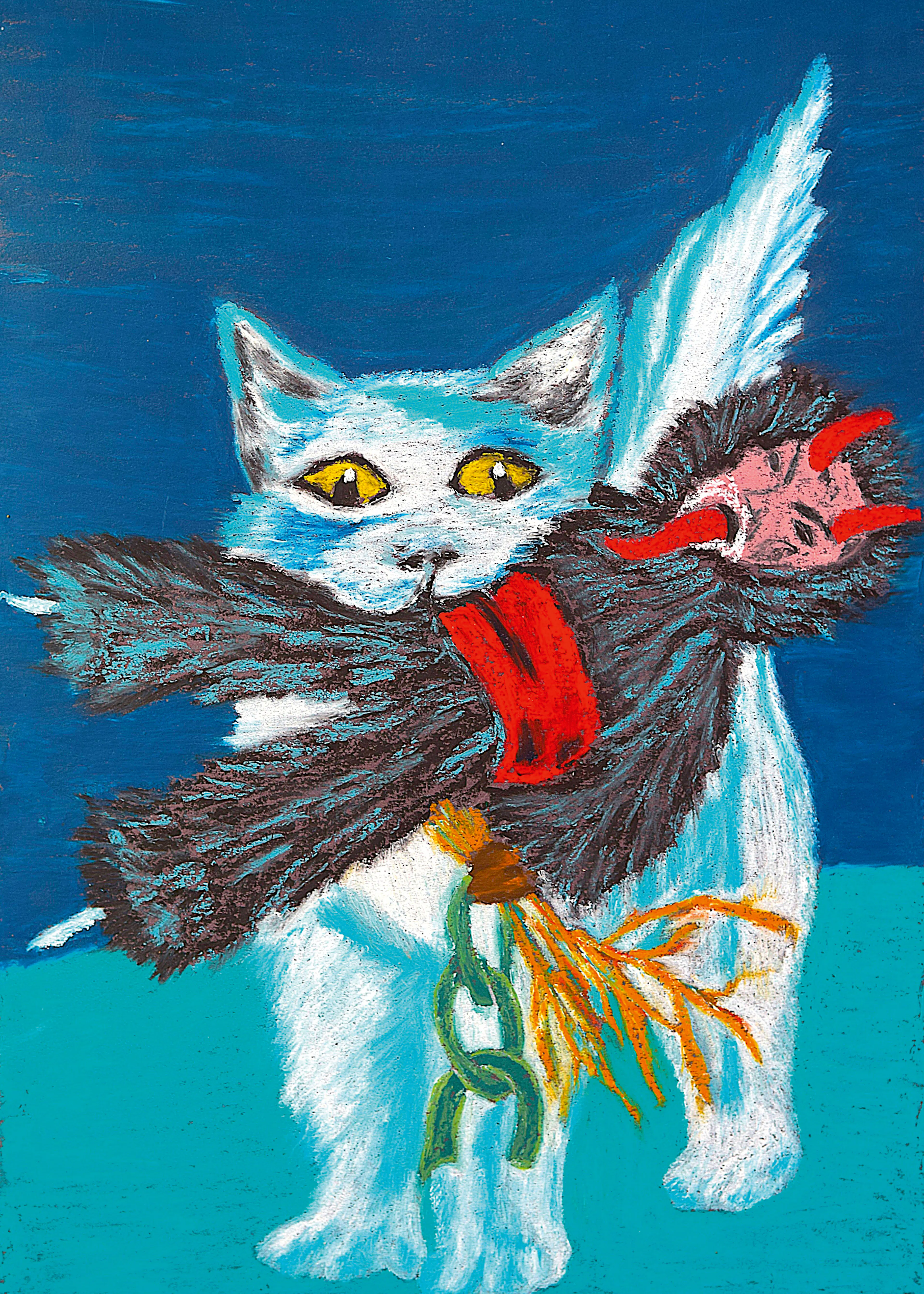 Blue Mystic Cat Poster 0