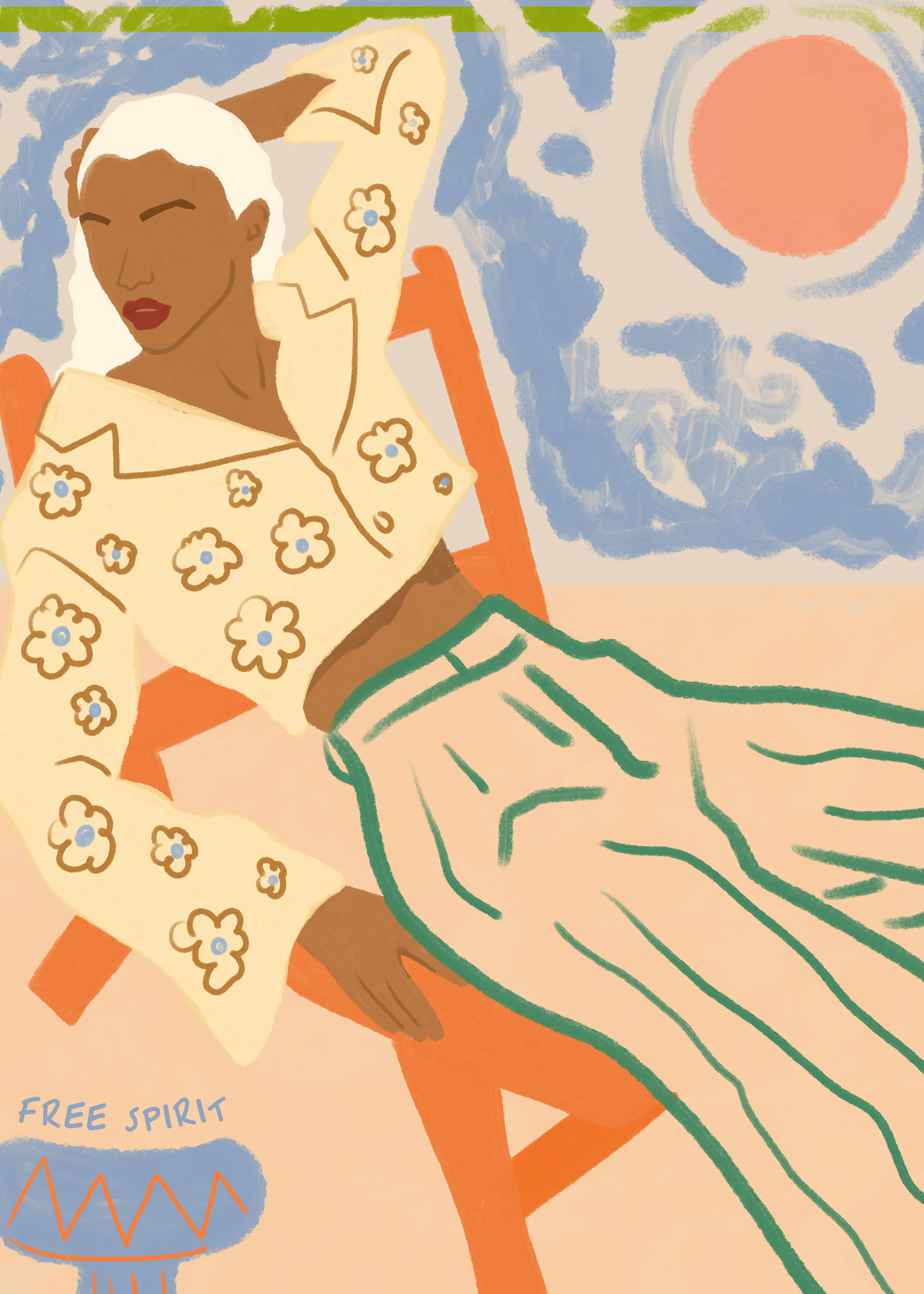 Peach Summer Breeze Poster 0