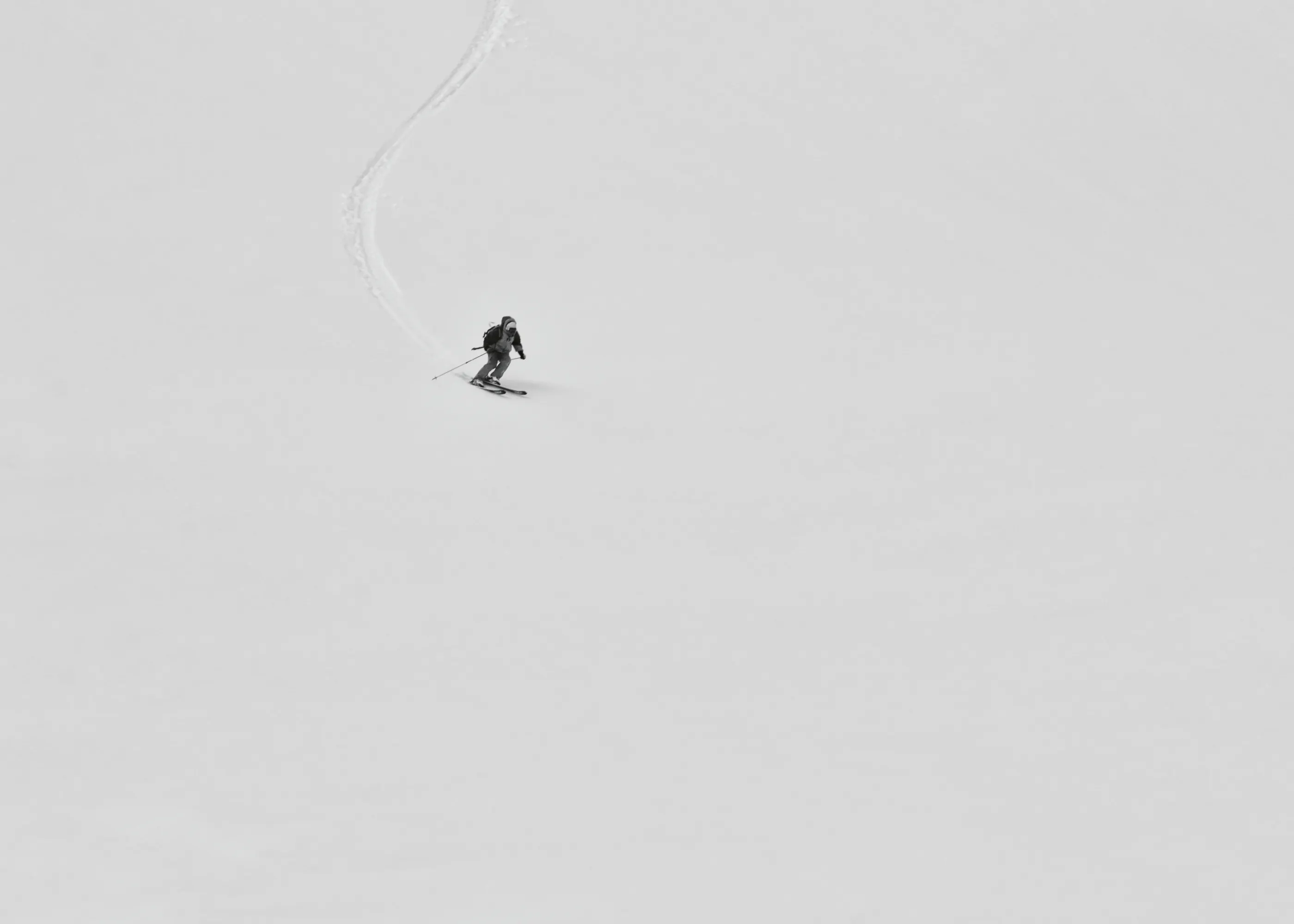 Einsamer Skifahrer Poster 0