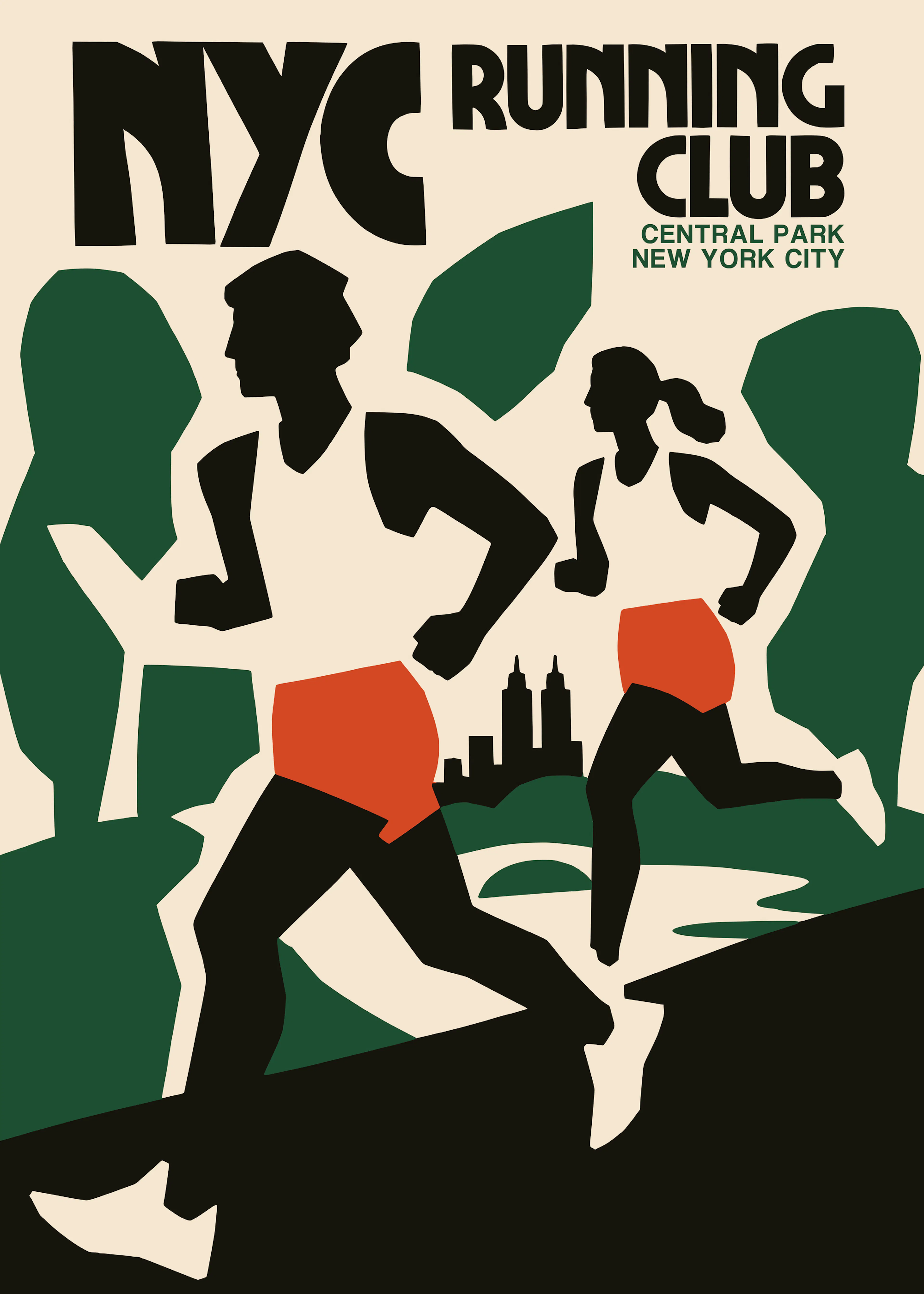 Green Nyc Running Poster 0