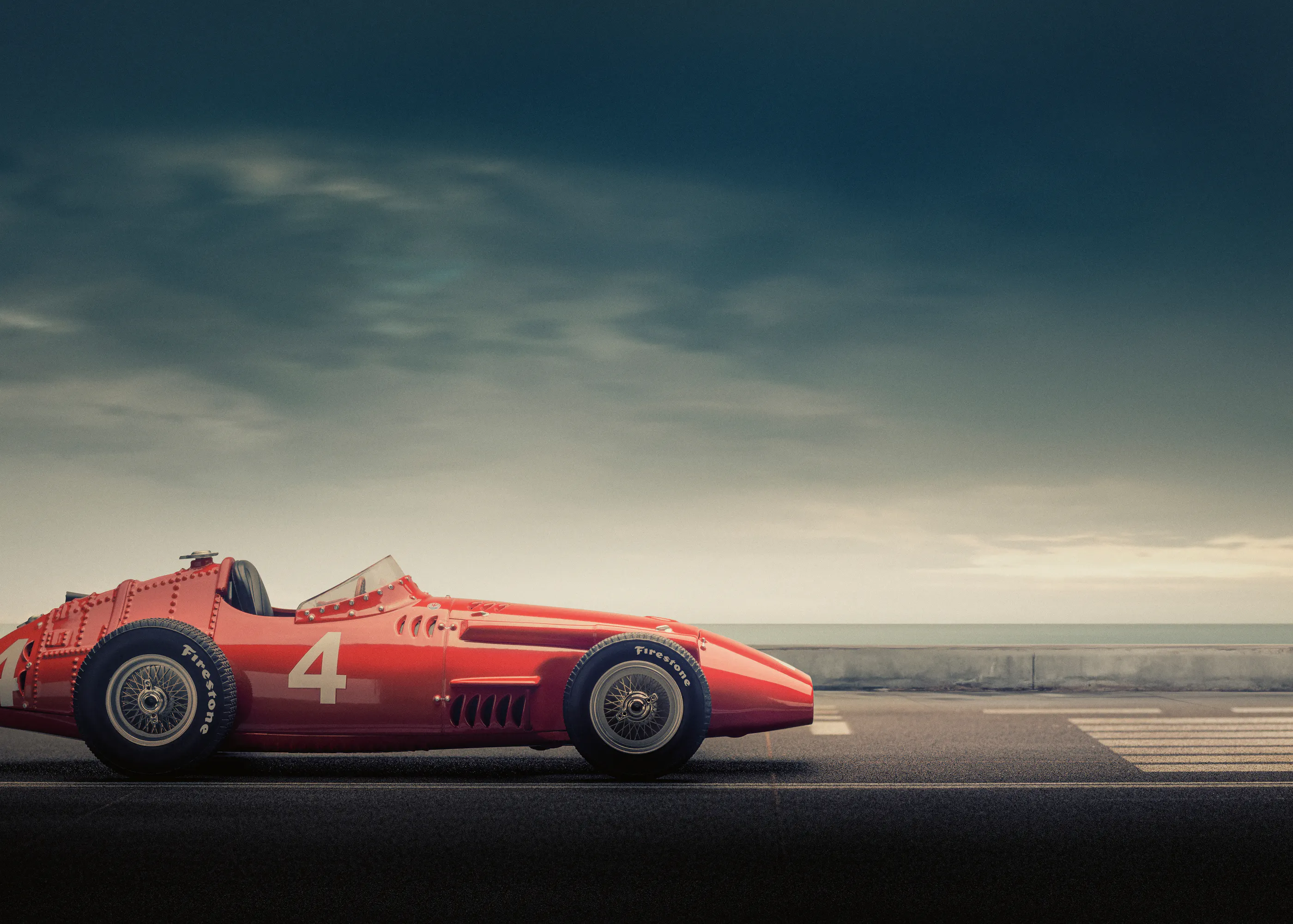 Auto da Corsa Vintage Rossa Poster 0