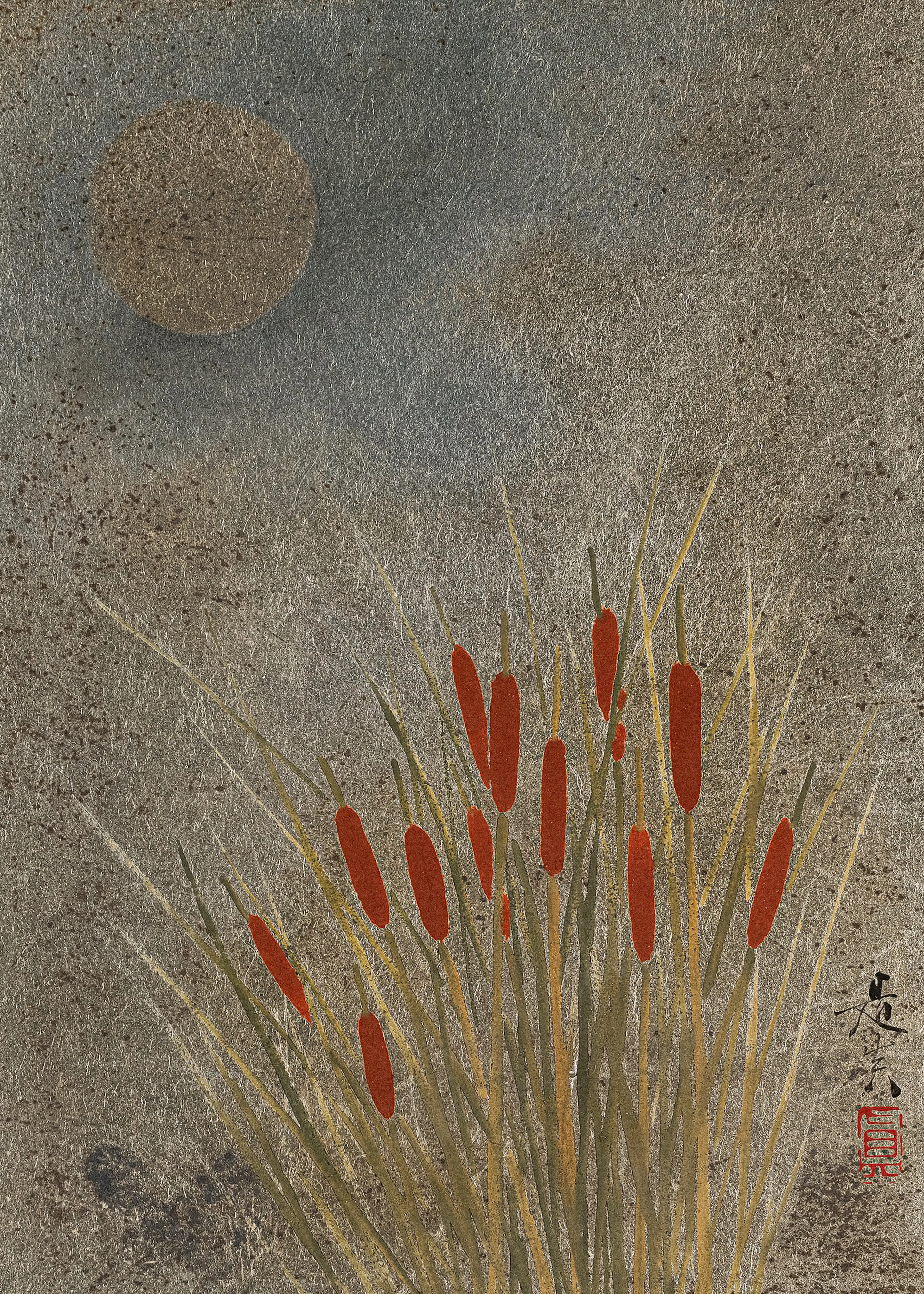 Rustic Cattails Poster 0