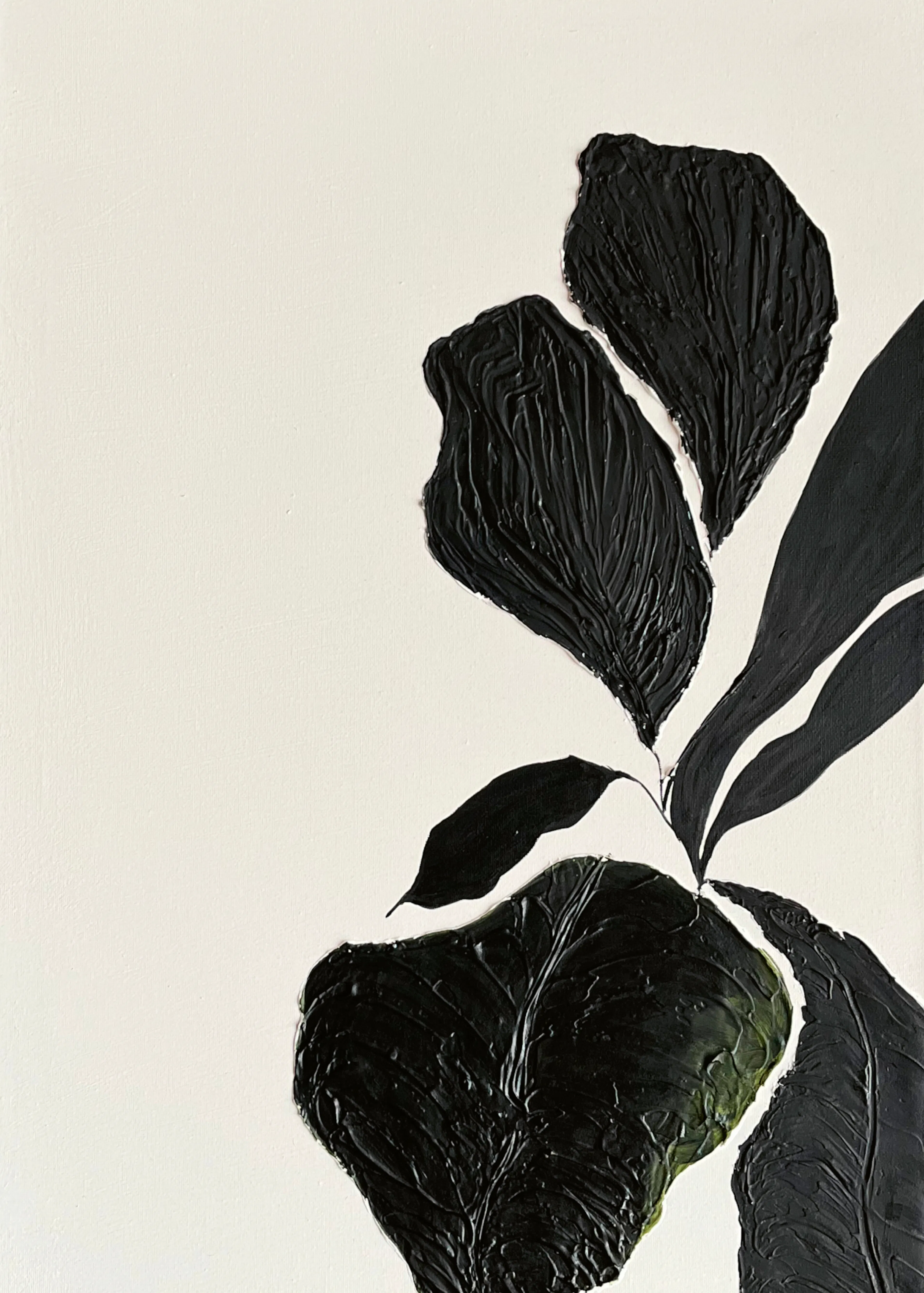 Charcoal Abstract Foliage Poster 0