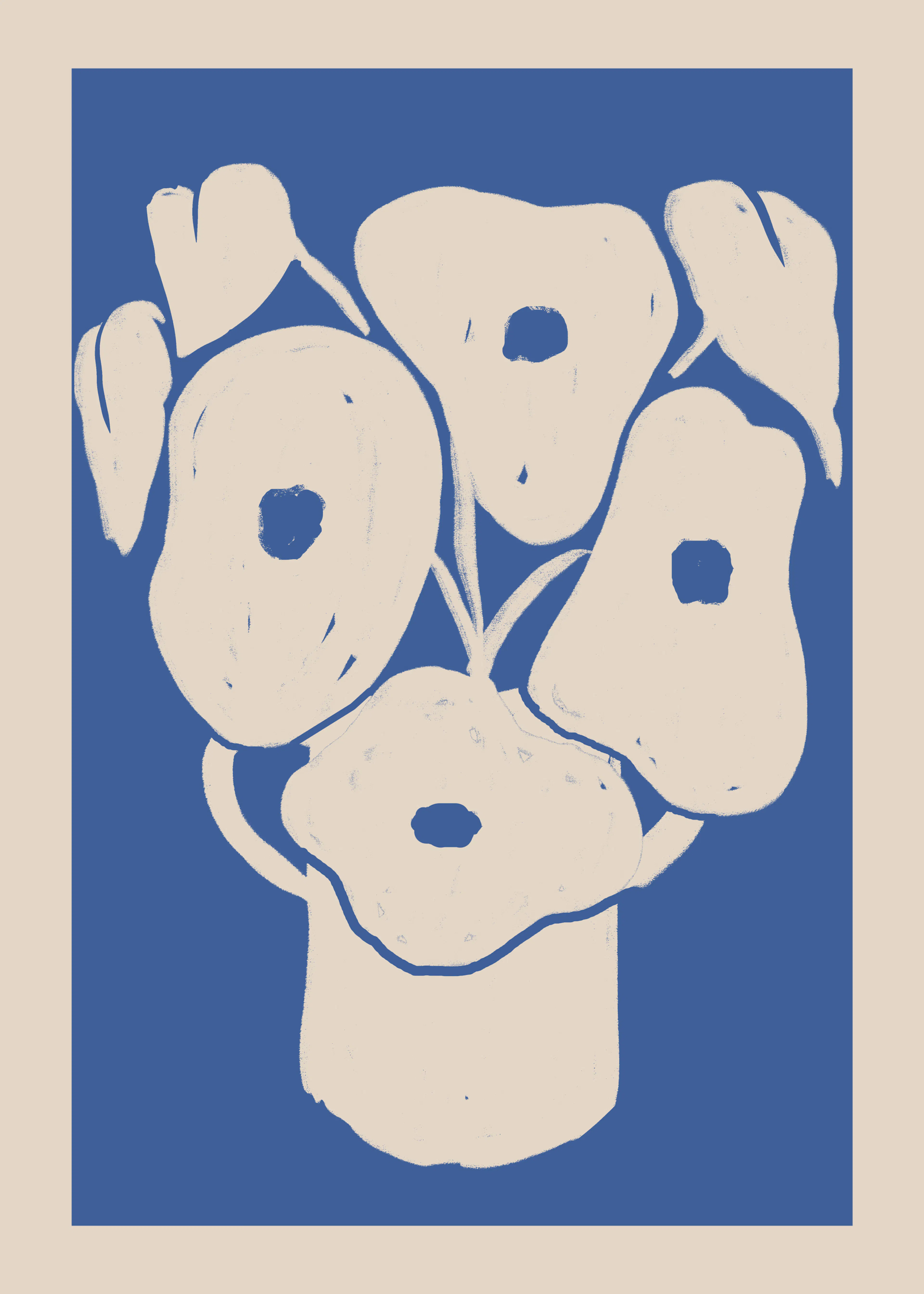 Cool Cobalt Shapes Poster 0