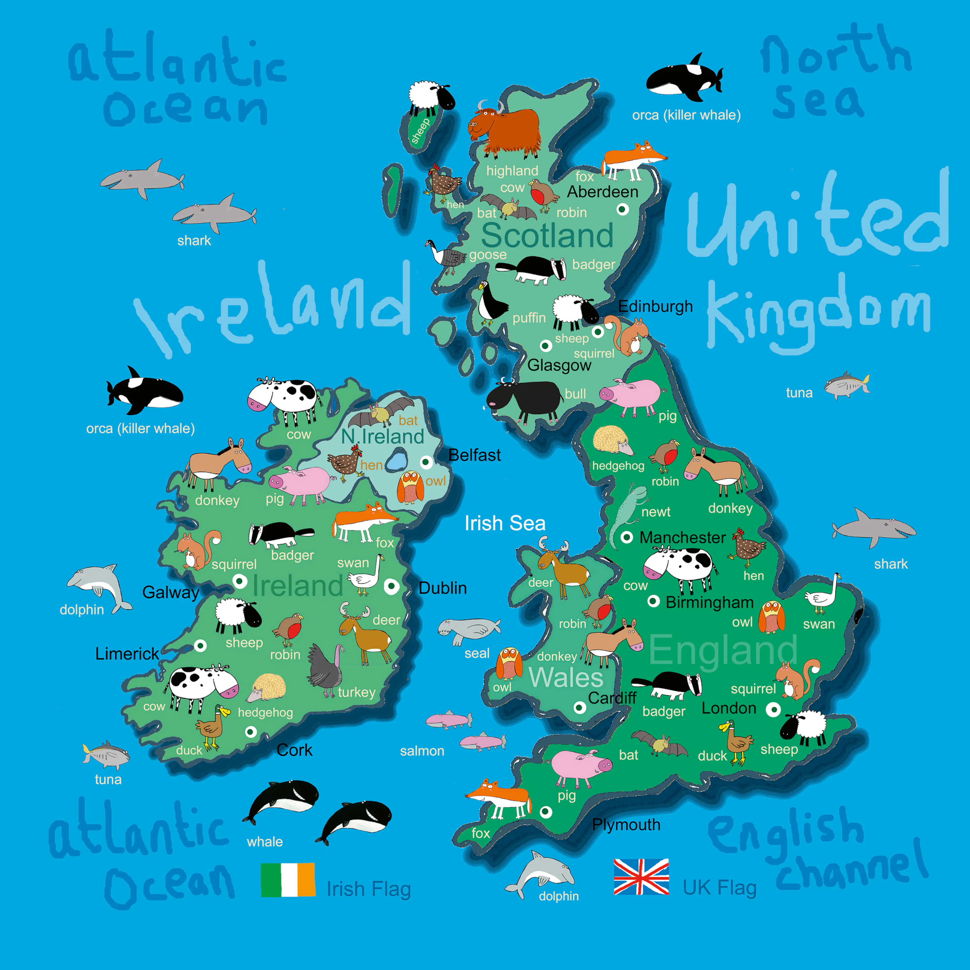 British Isles Map Poster 0