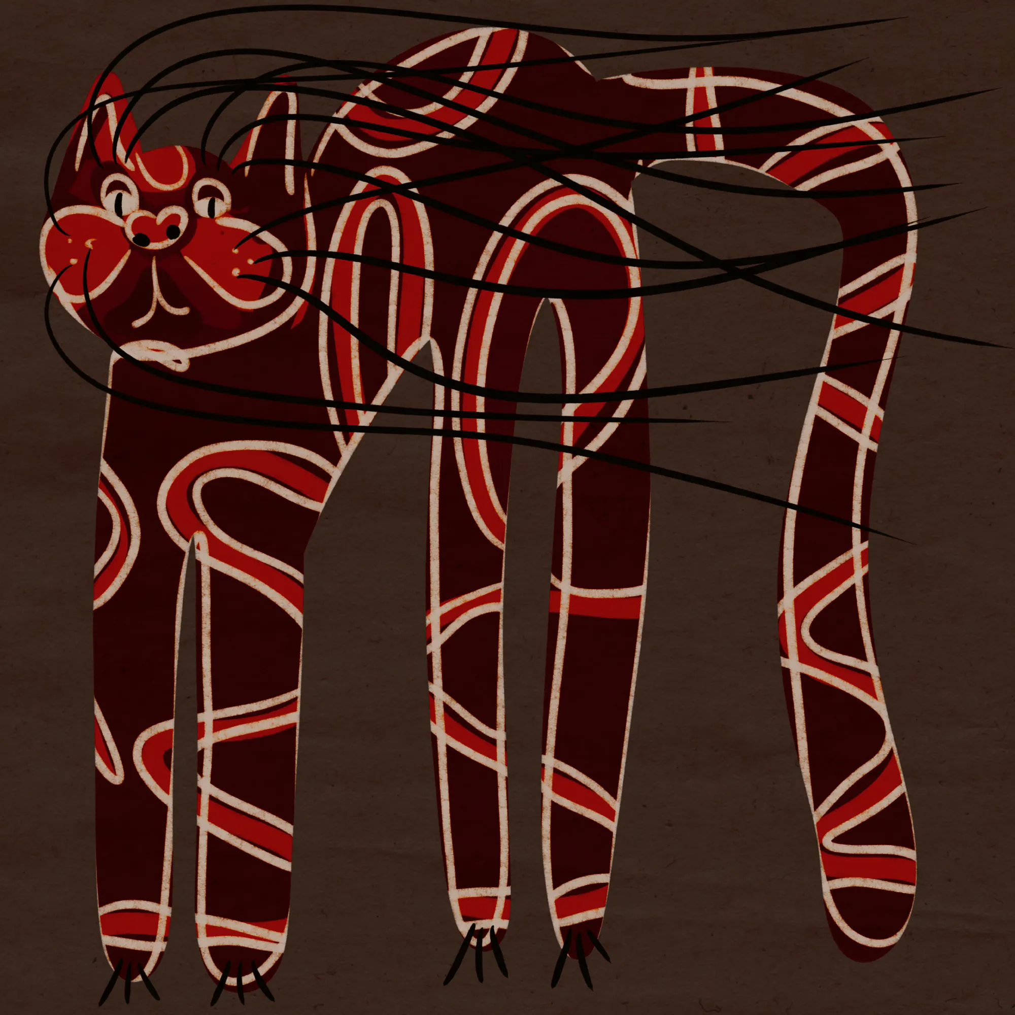 Abstract Cat Poster 0