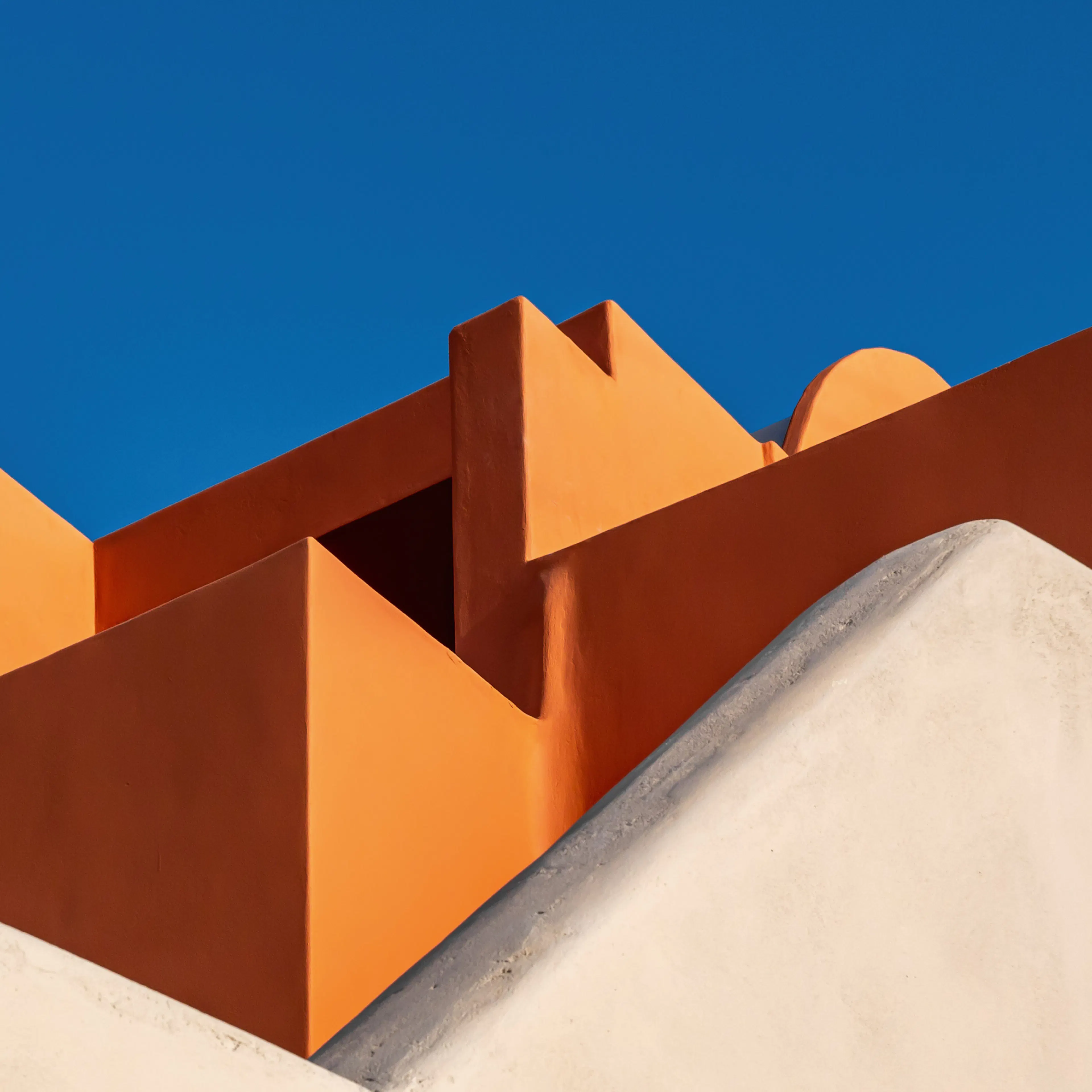 Burnt Orange Geometry Poster 0