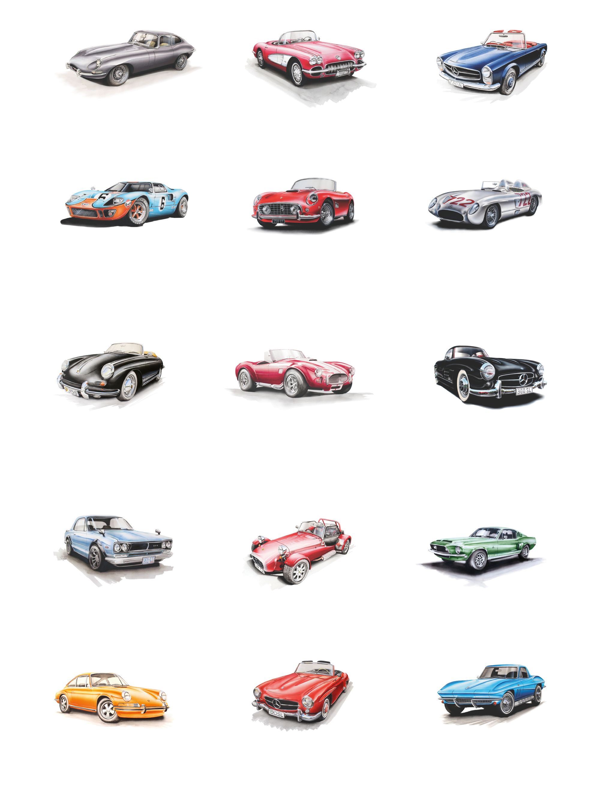 Classic Car Collection Poster