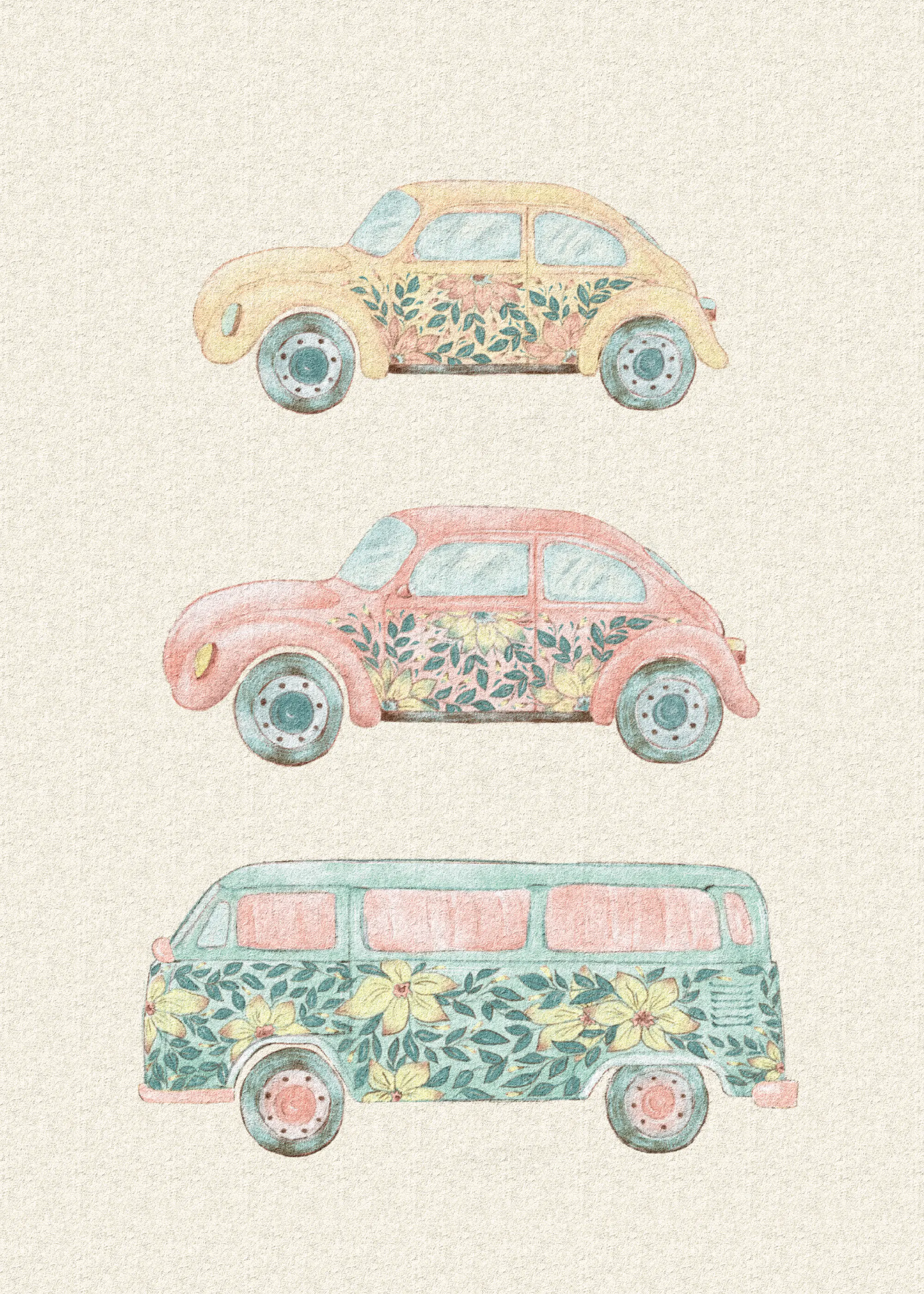 Vintage Floral Rides Poster 0