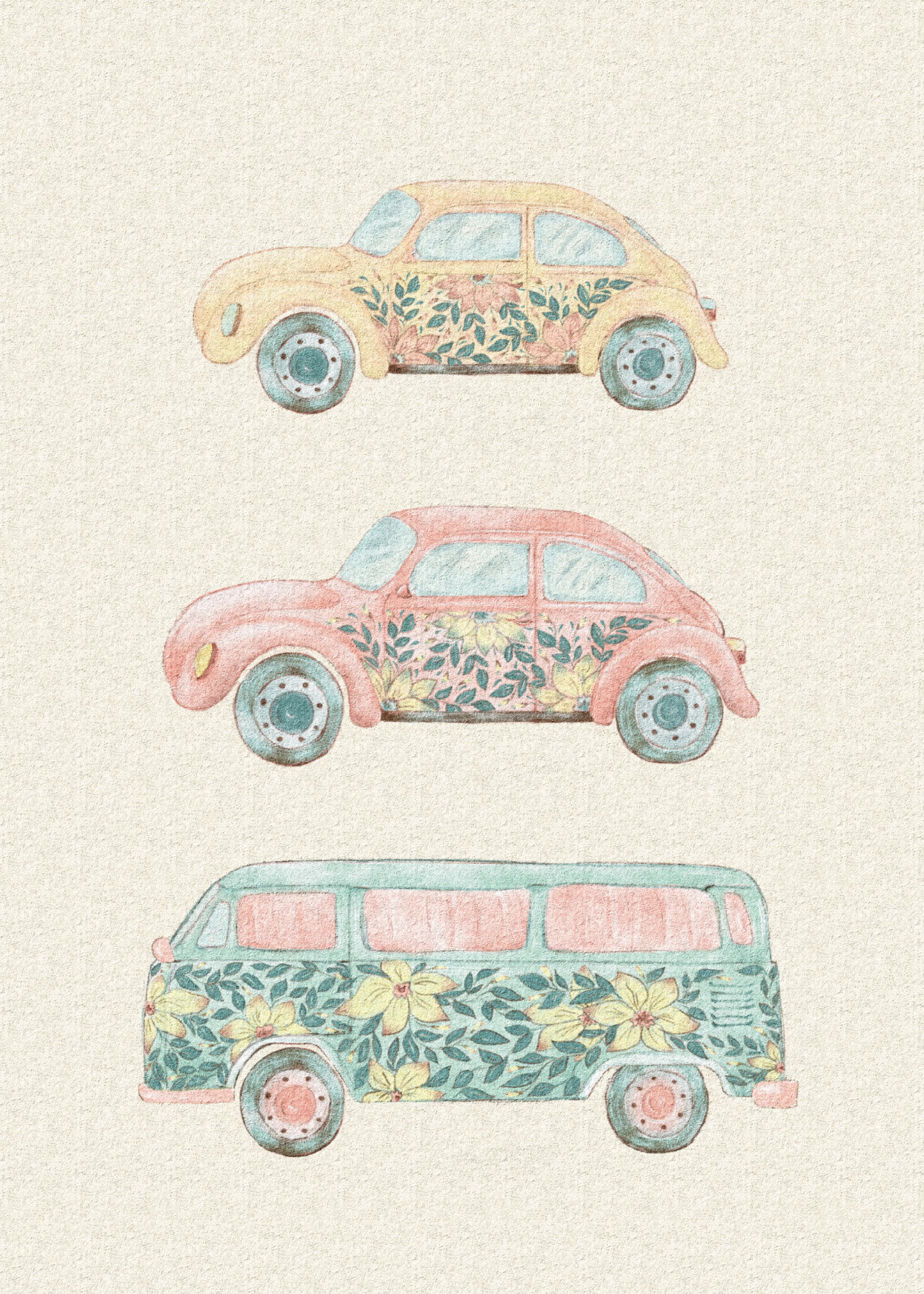Vintage Floral Rides Poster 0