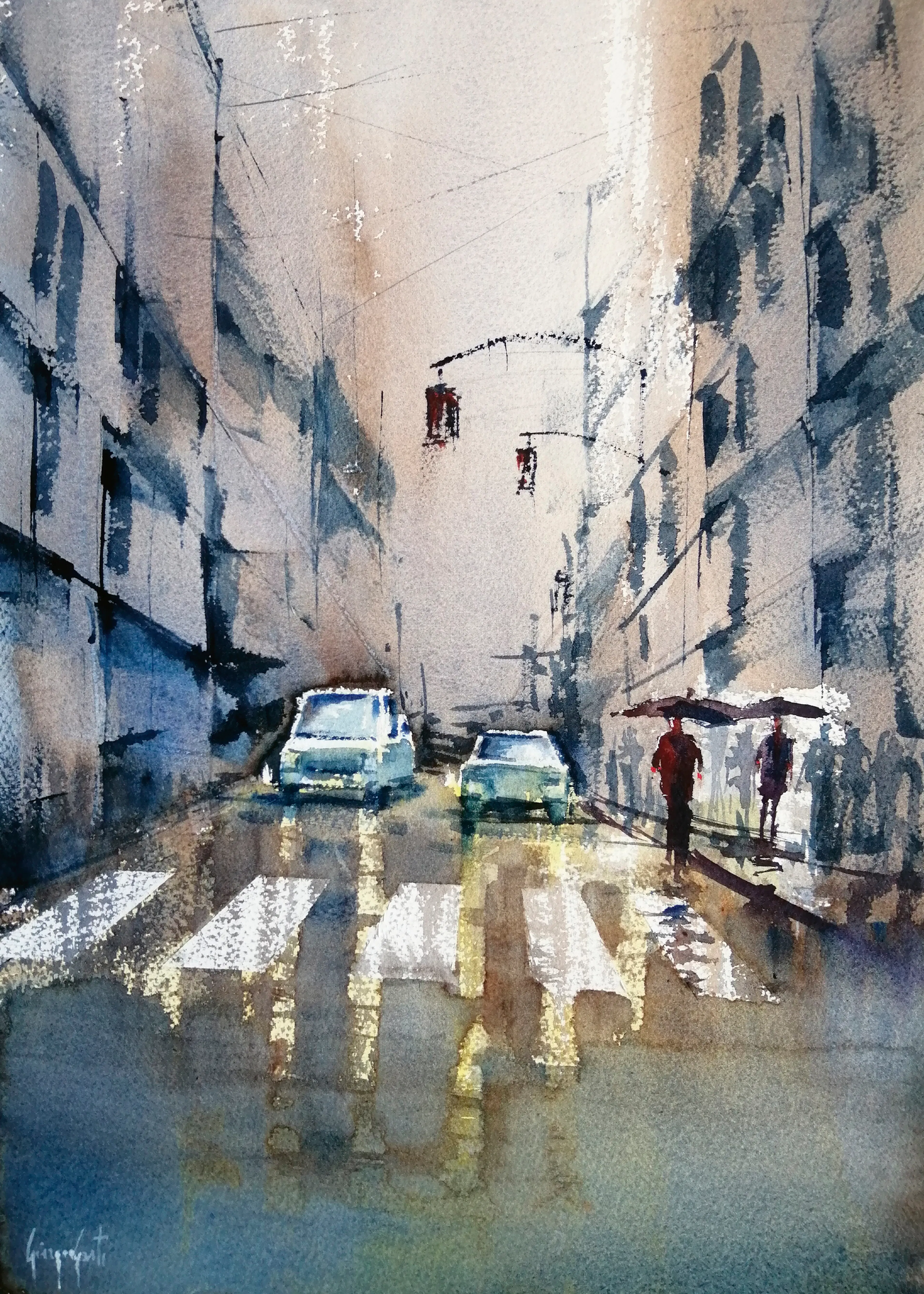 Teal Urban Reflections Poster 0