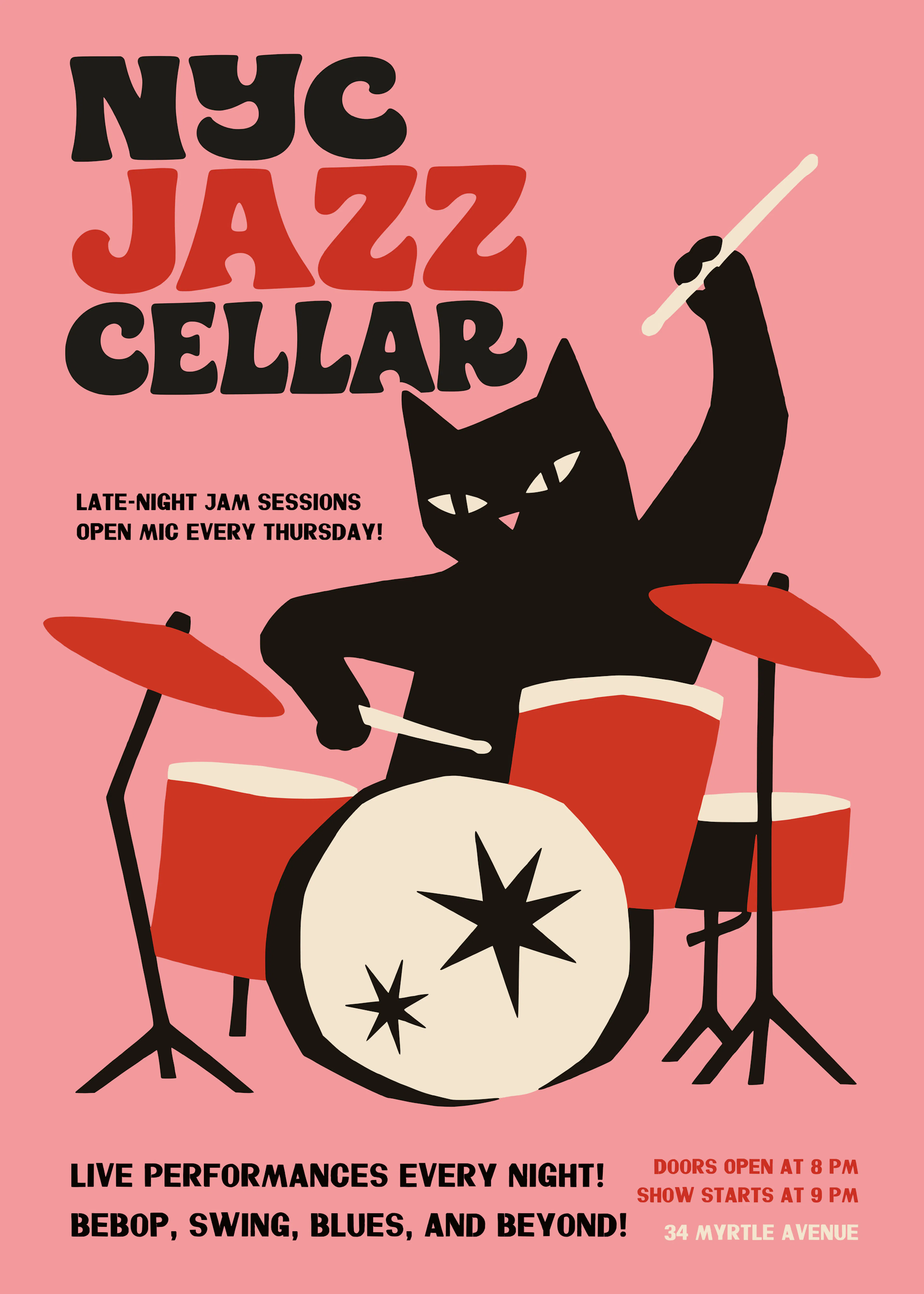 Nyc Jazz Night Poster 0