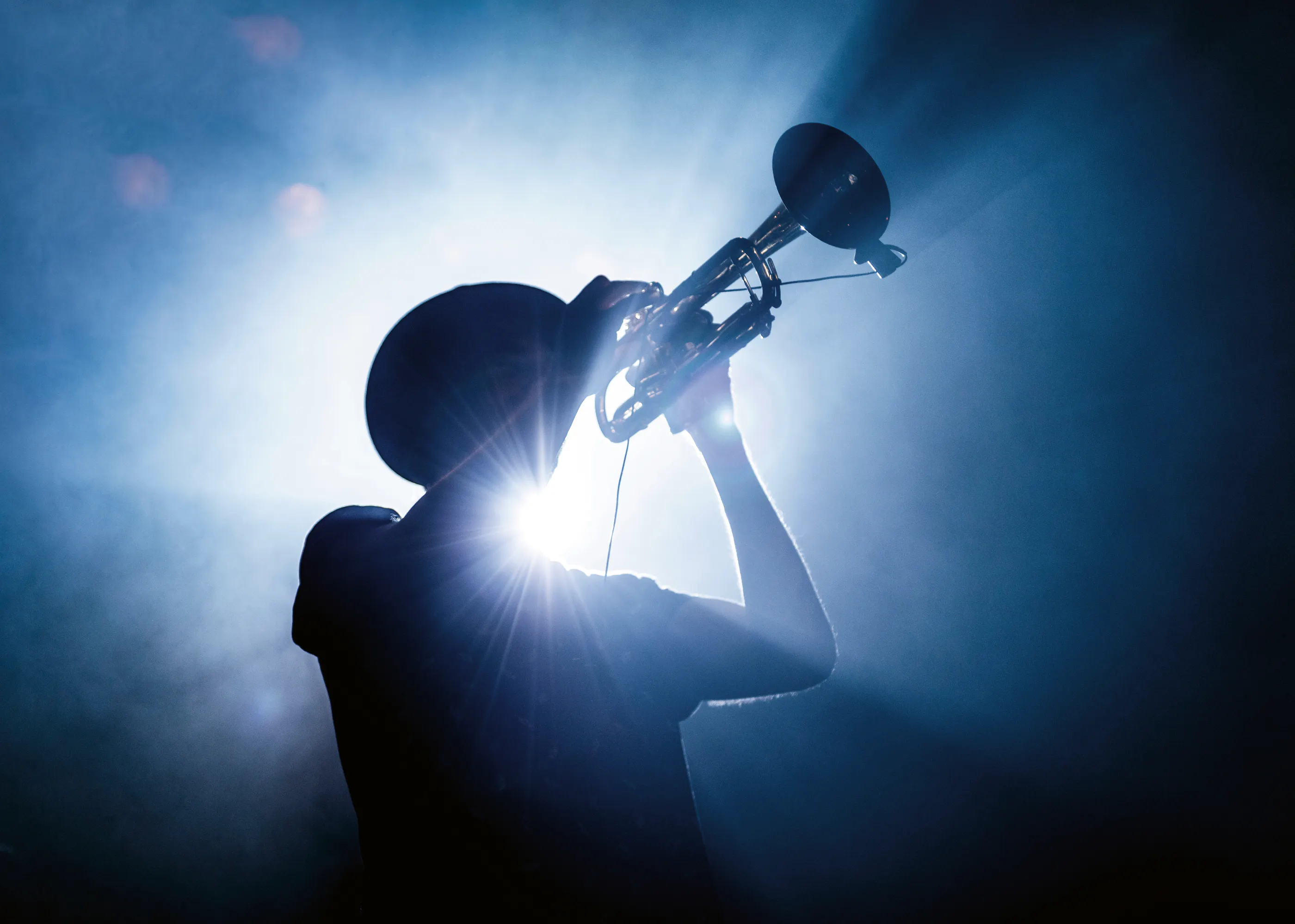 Blue Jazz Trumpet Poster 0