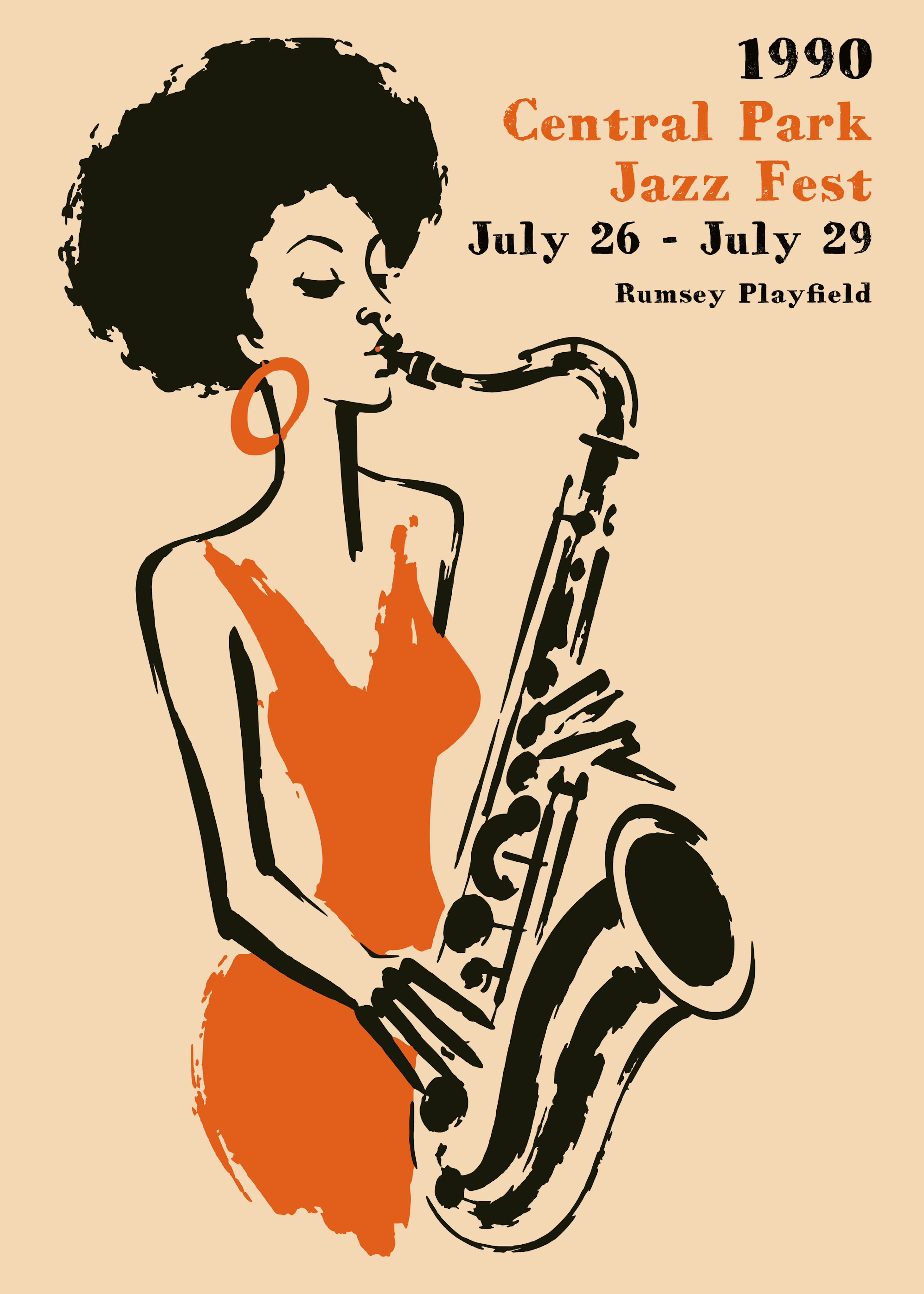 Orange Jazz Night Poster 0