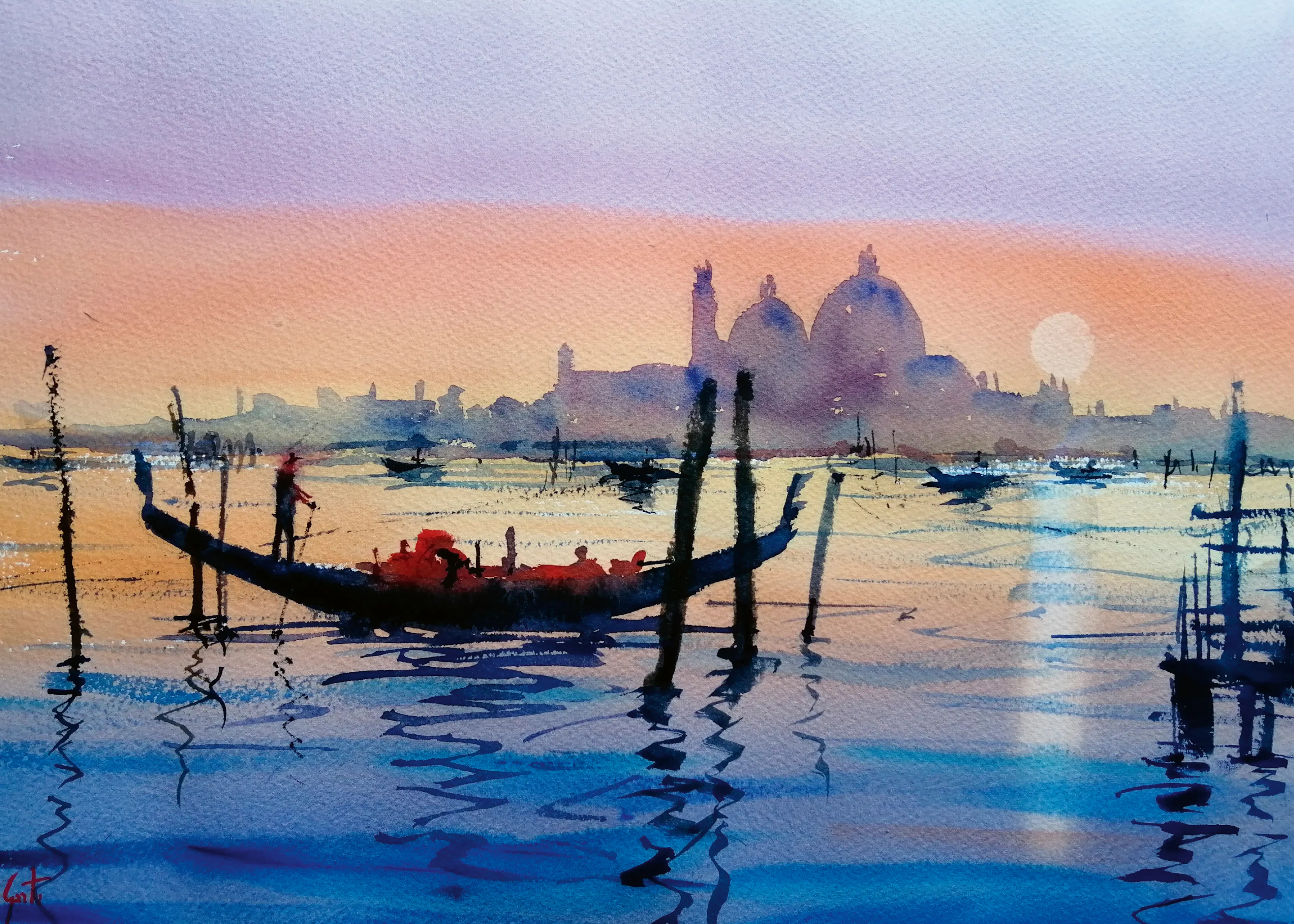 Purple Venetian Twilight Poster 0