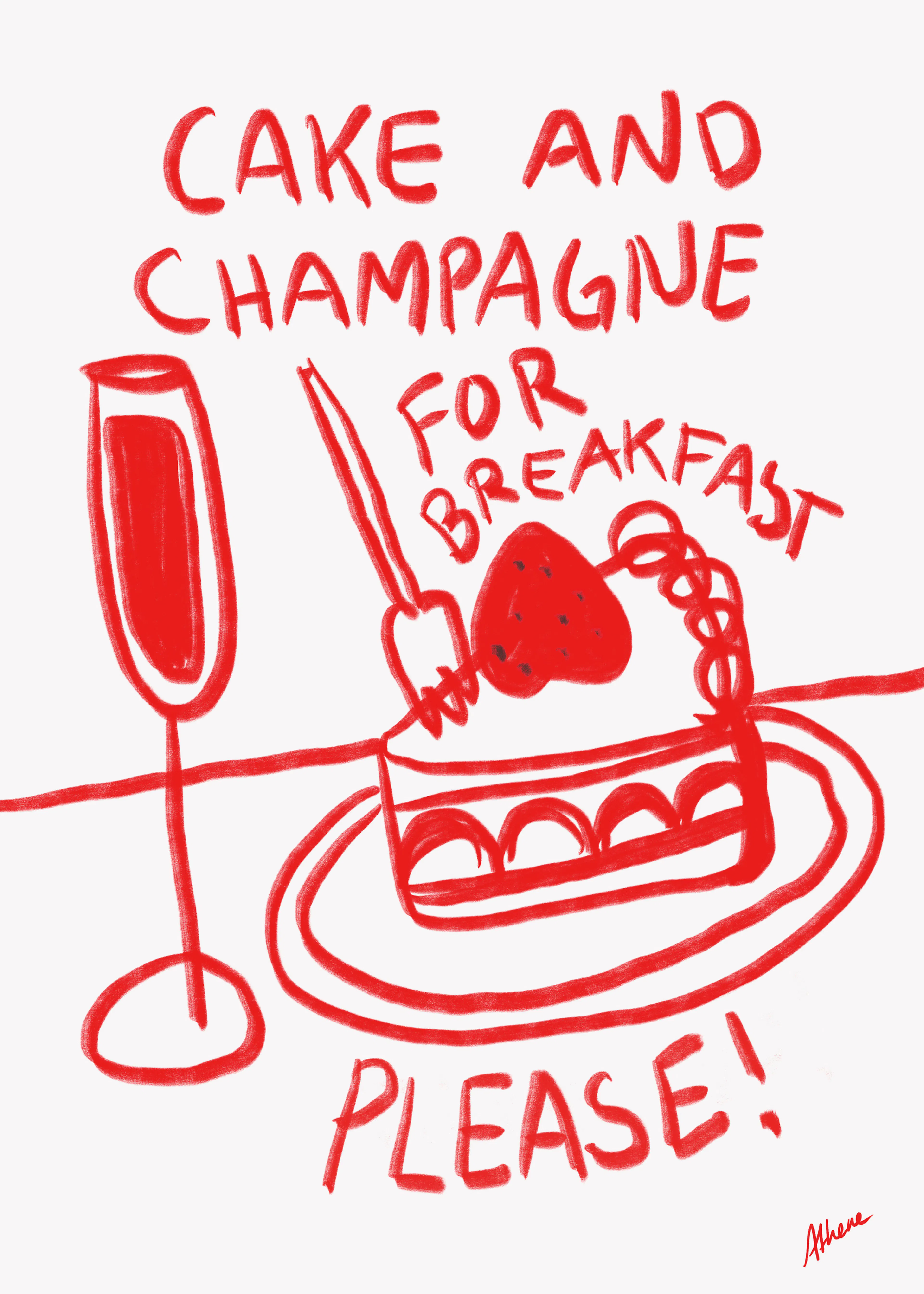 Gâteau et Champagne Poster 0