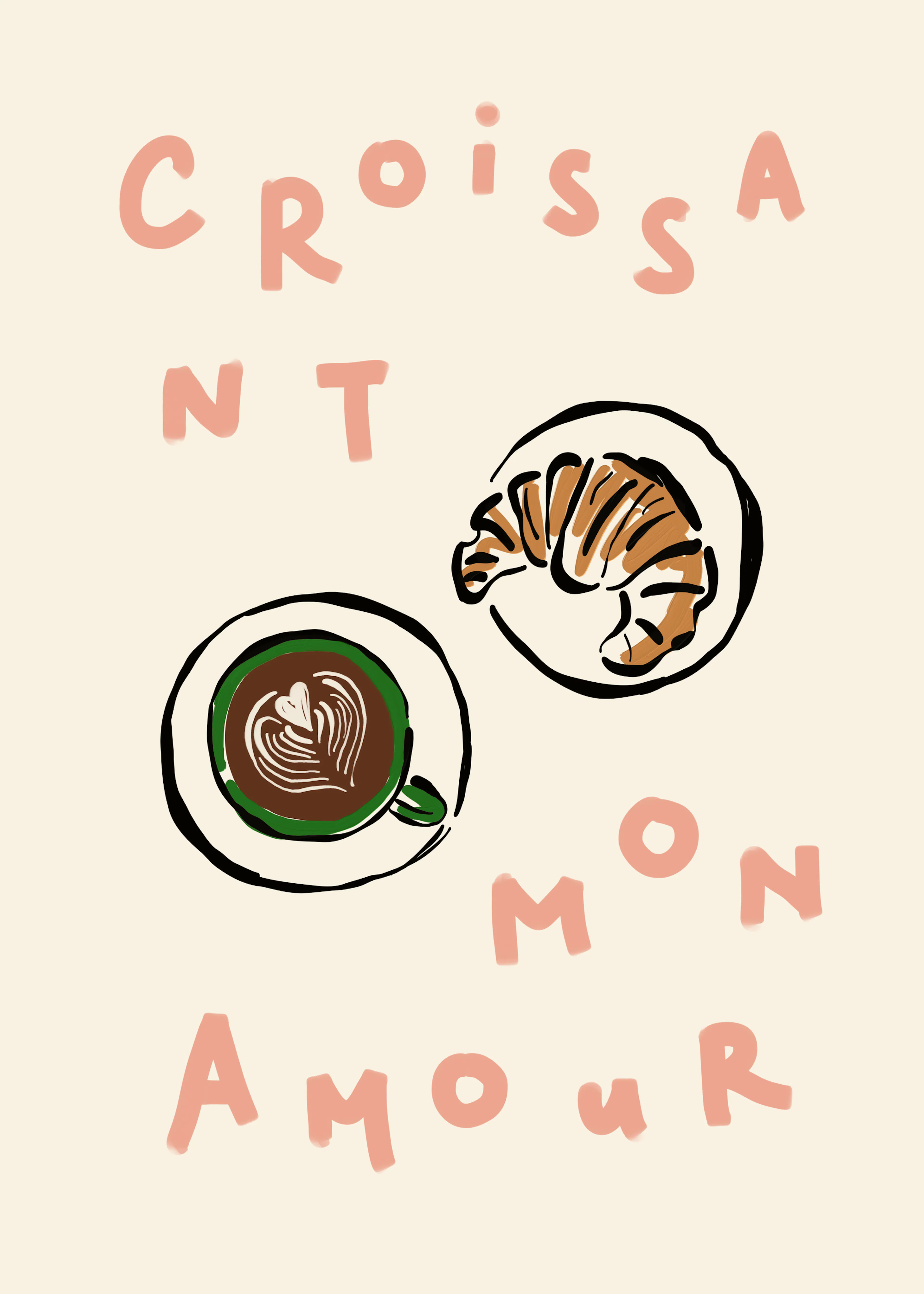 Croissant Amour Plakat 0