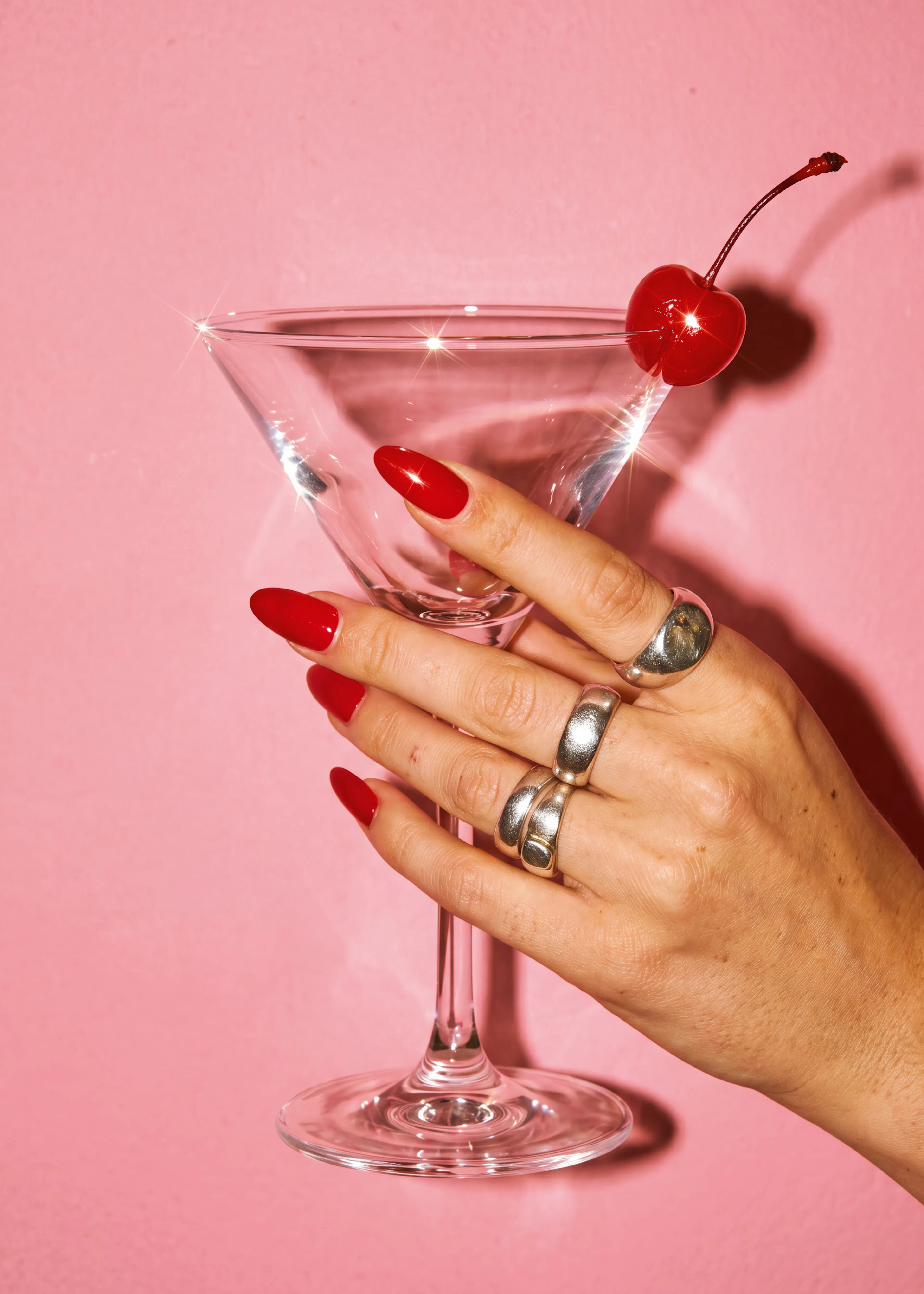 Pink Cherry Cocktail Poster 0