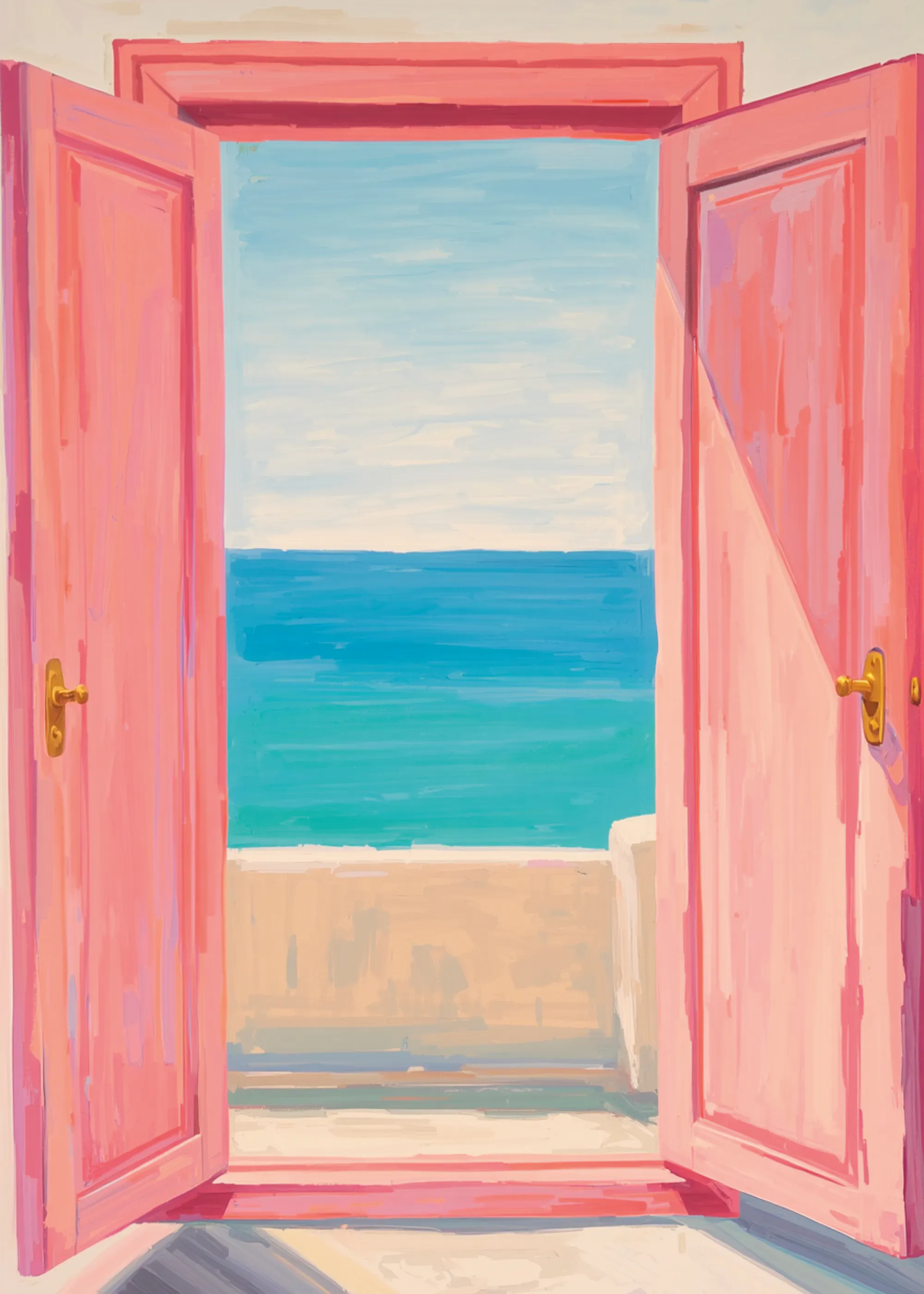 Vue sur la Mer Ouverte Poster 0