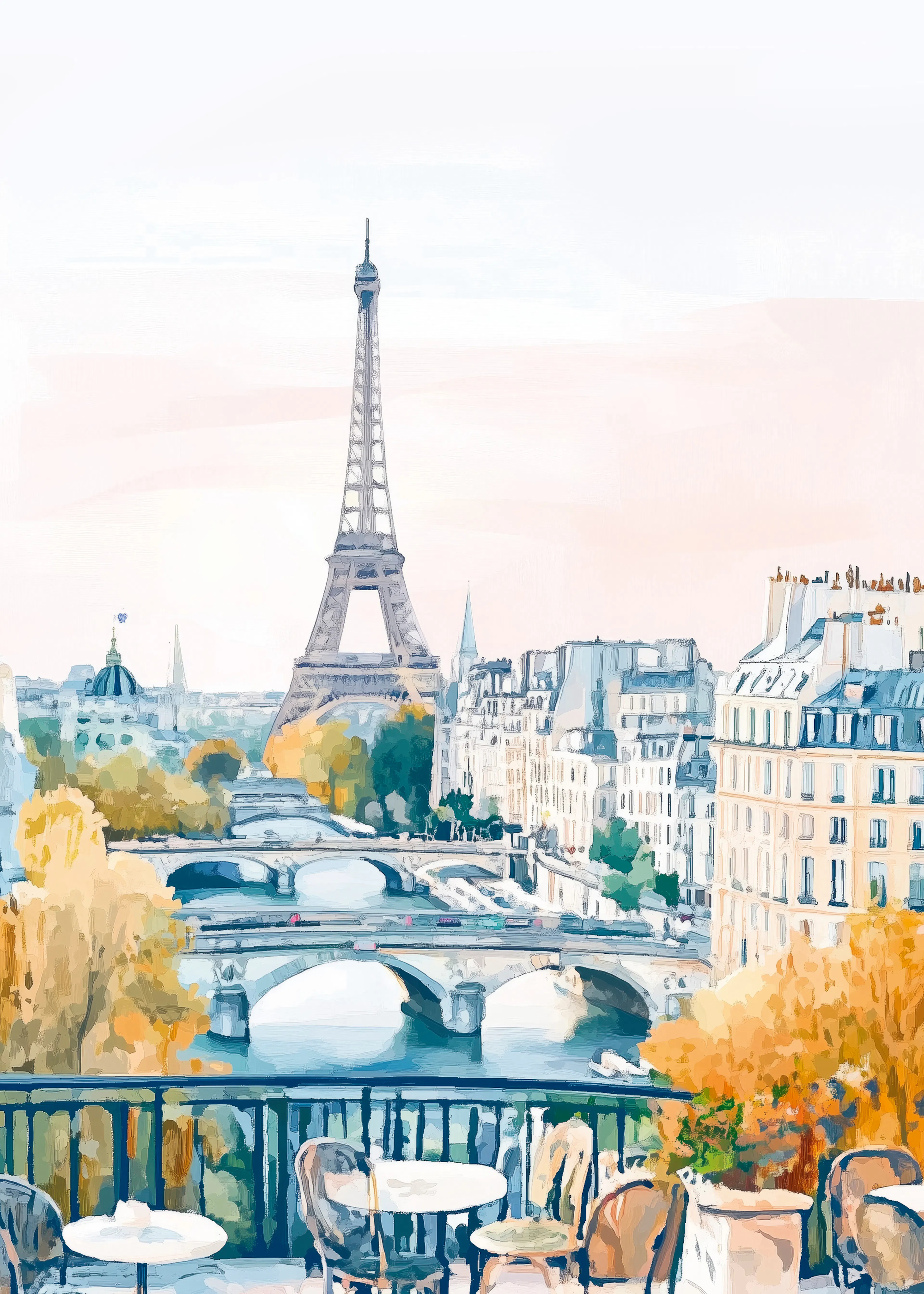 Pastel Paris Charm Poster 0