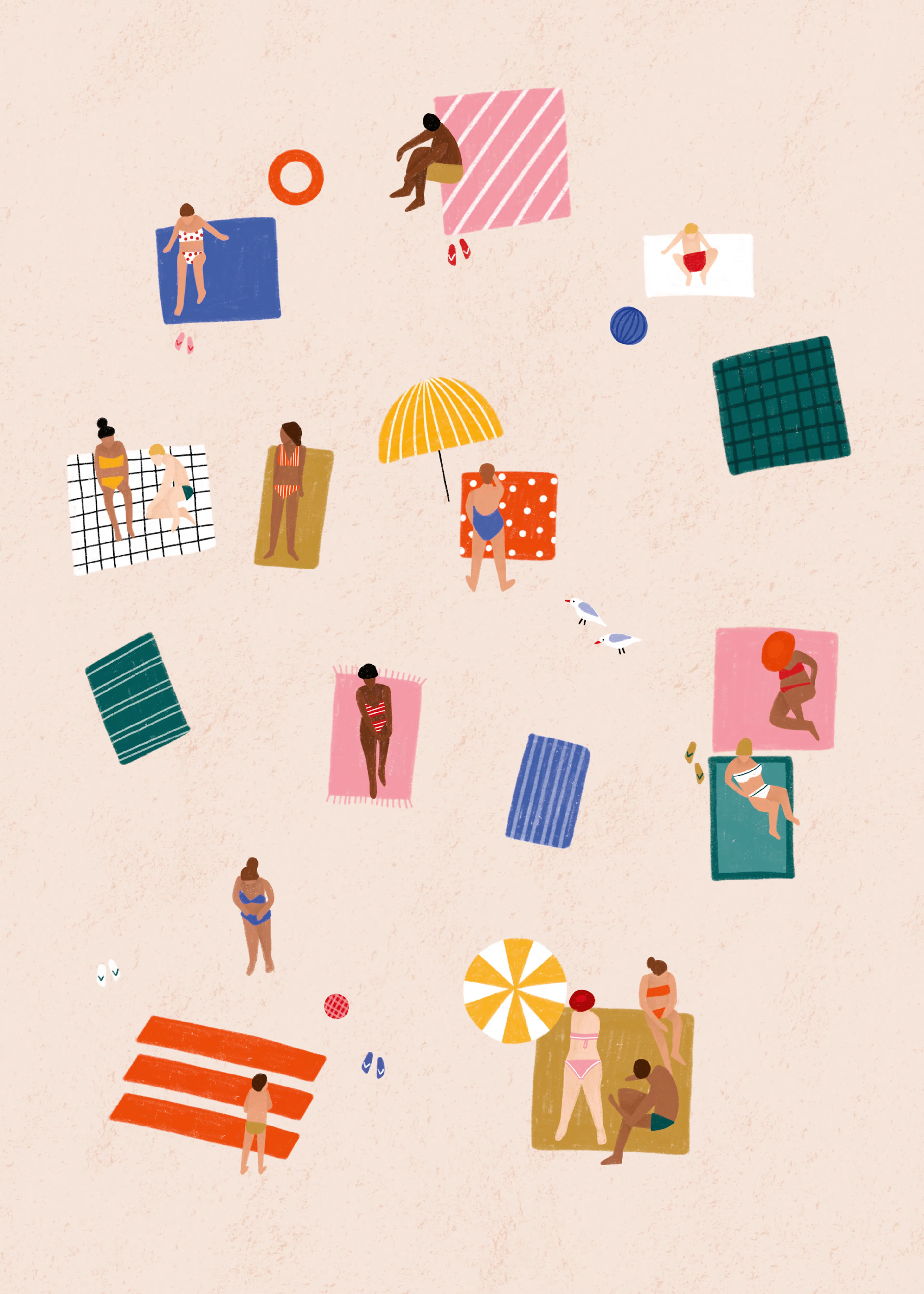 Beige Zomer Picknick Poster 0