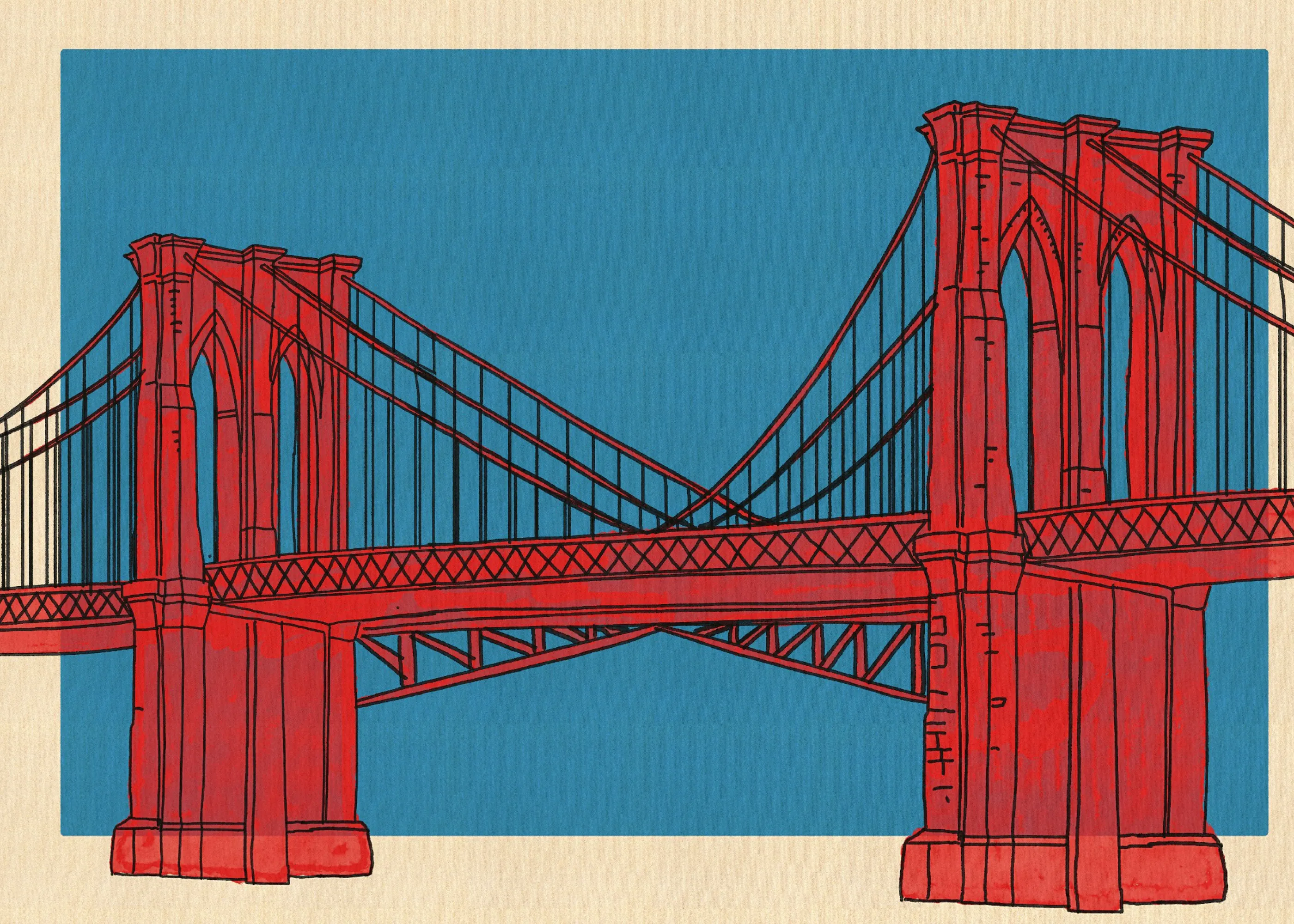 Iconic Brooklyn Bridge Poster 0