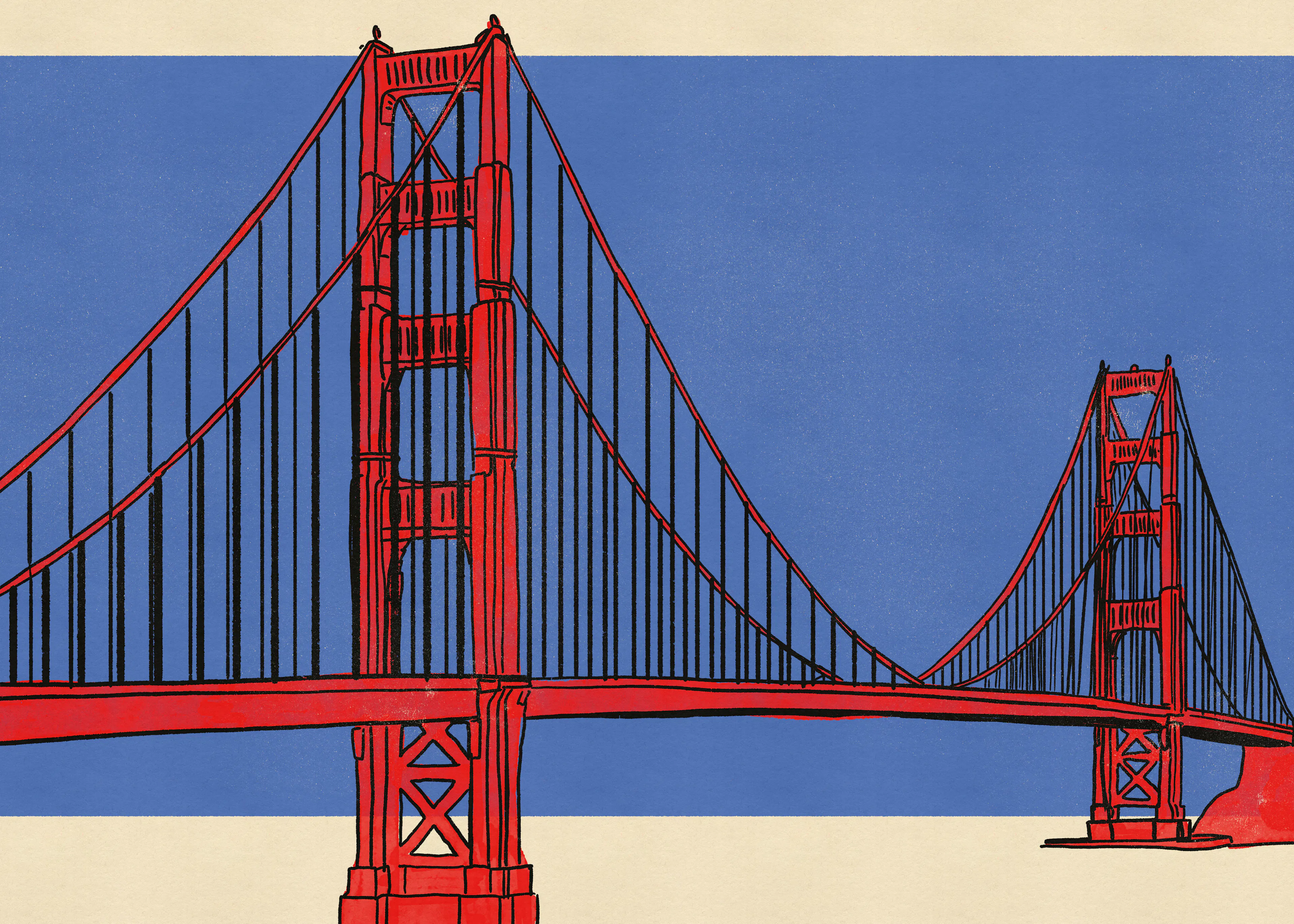 Crimson Golden Gate Poster 0