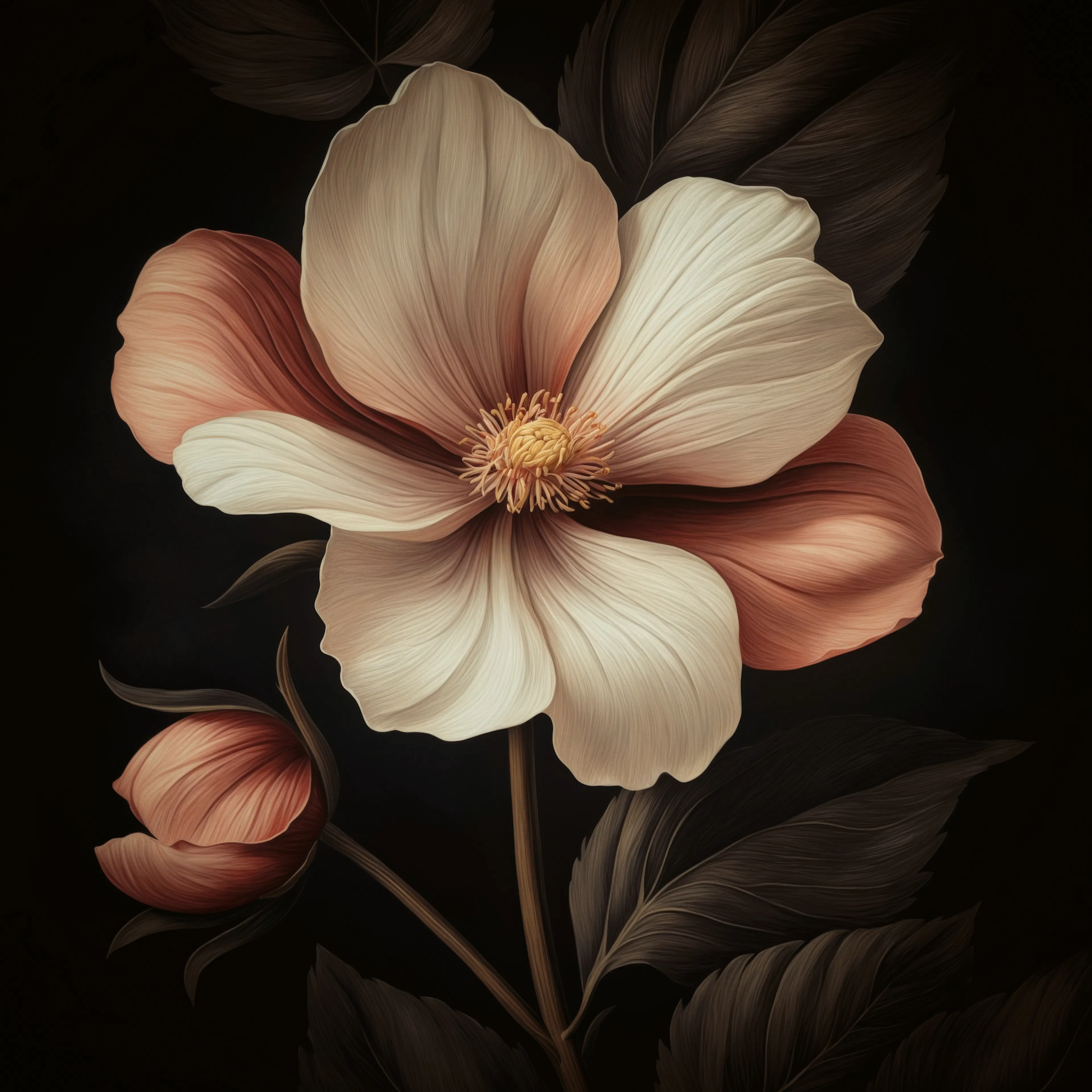 Brown Elegant Bloom Poster 0