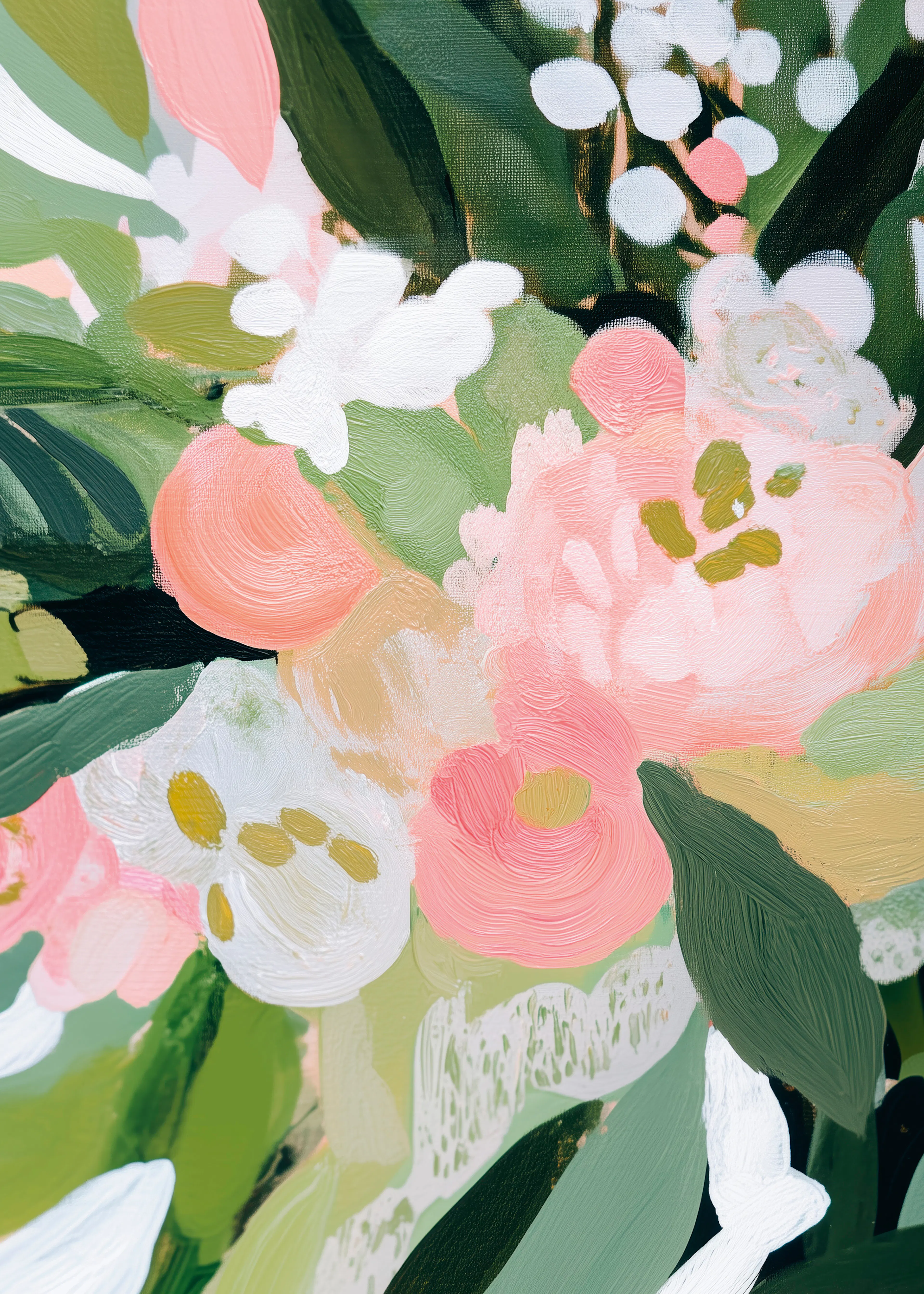 Green Soft Floral Poster 0
