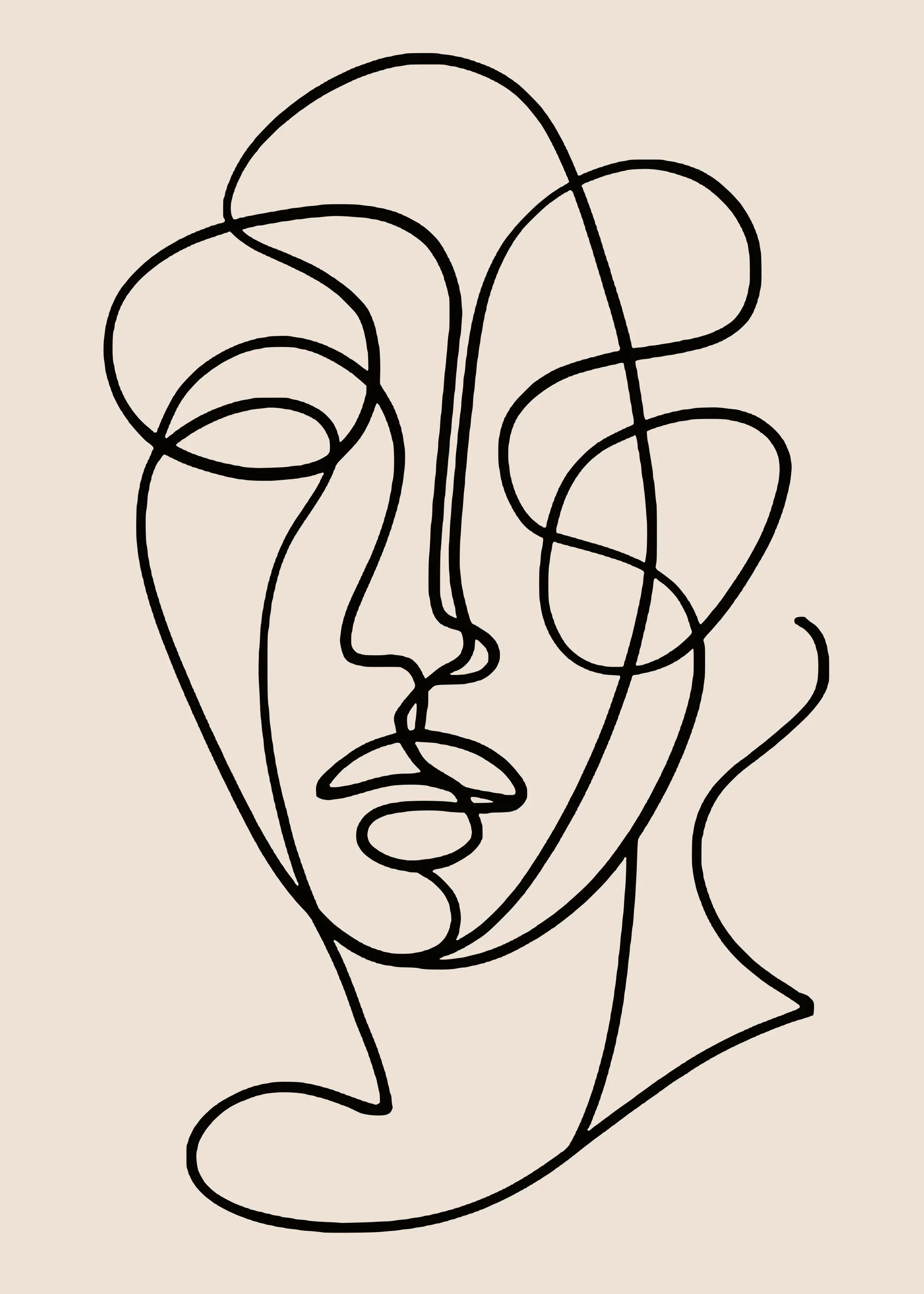 Warm Beige Gezicht Poster 0