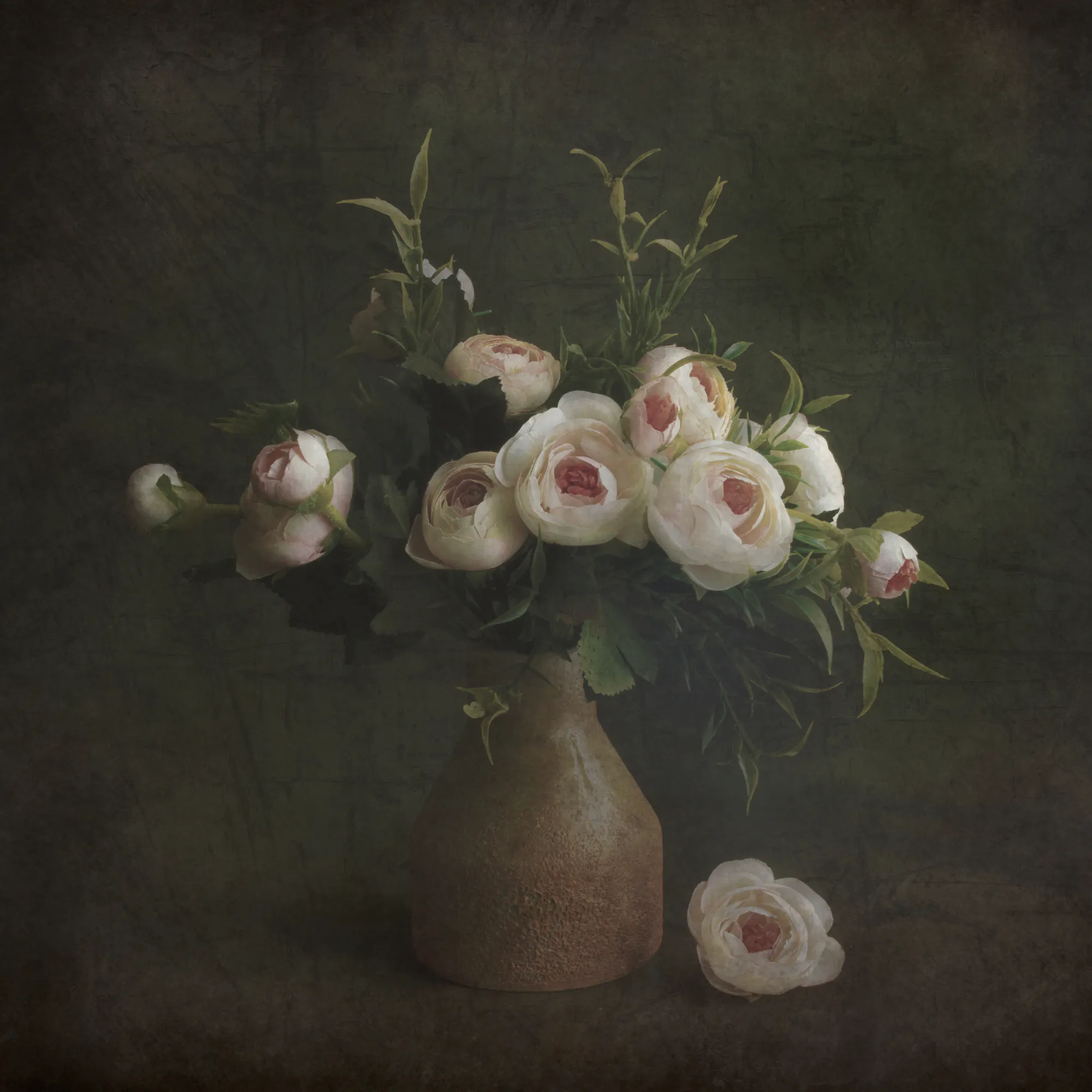 Elegant White Peonies Poster 0