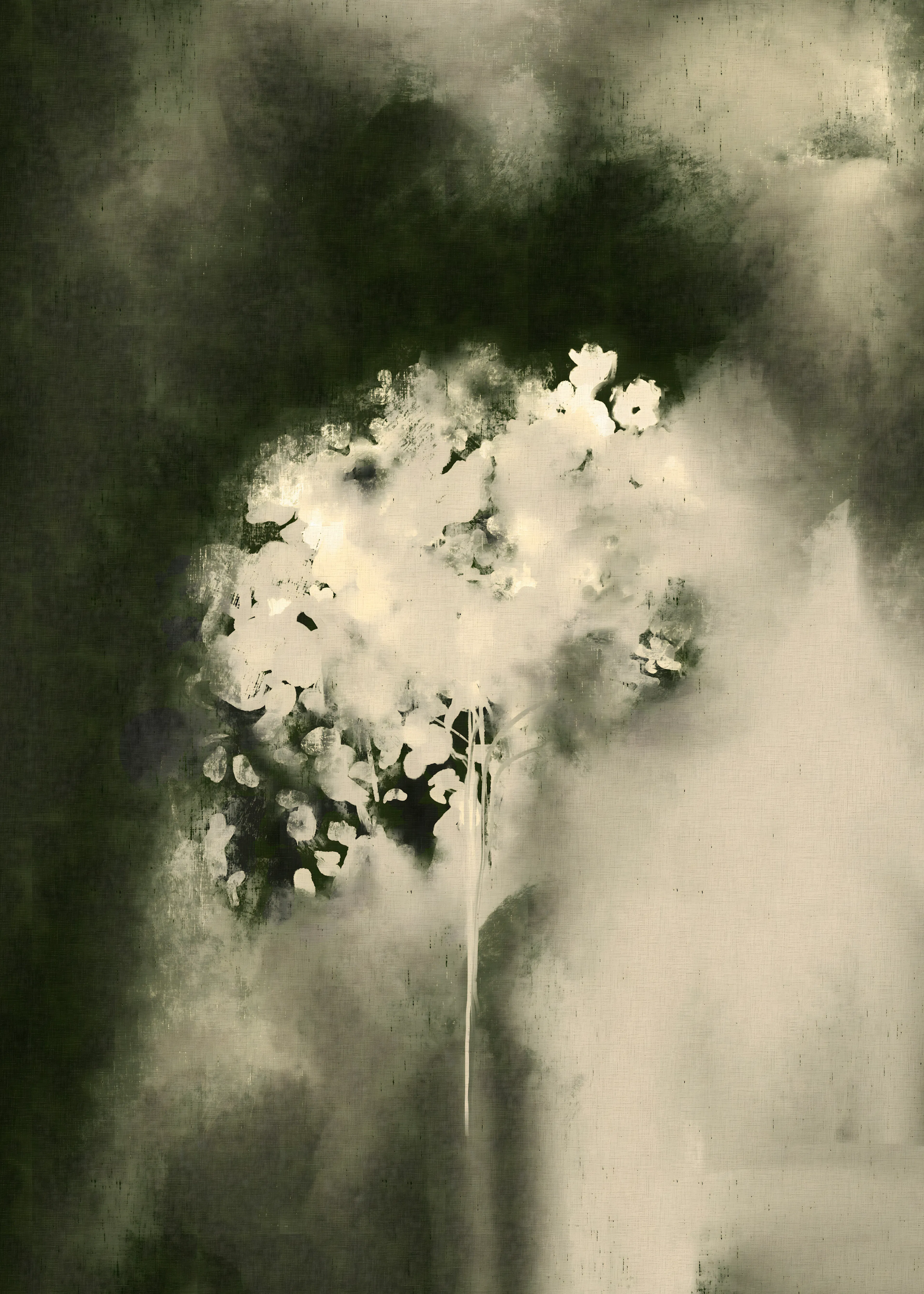Graue Ätherische Blüten Poster 0