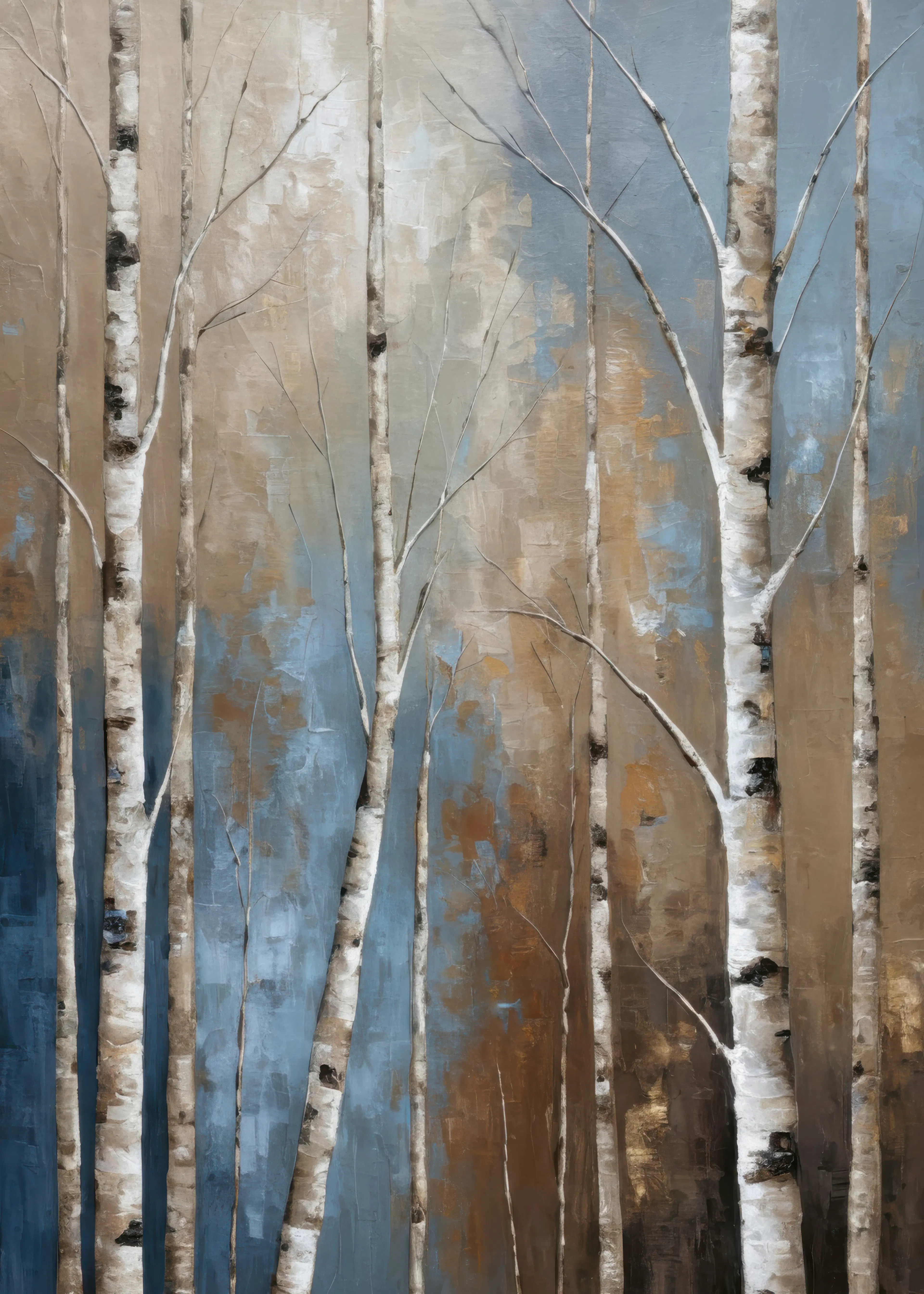 Blauwe Berkenbos Poster 0