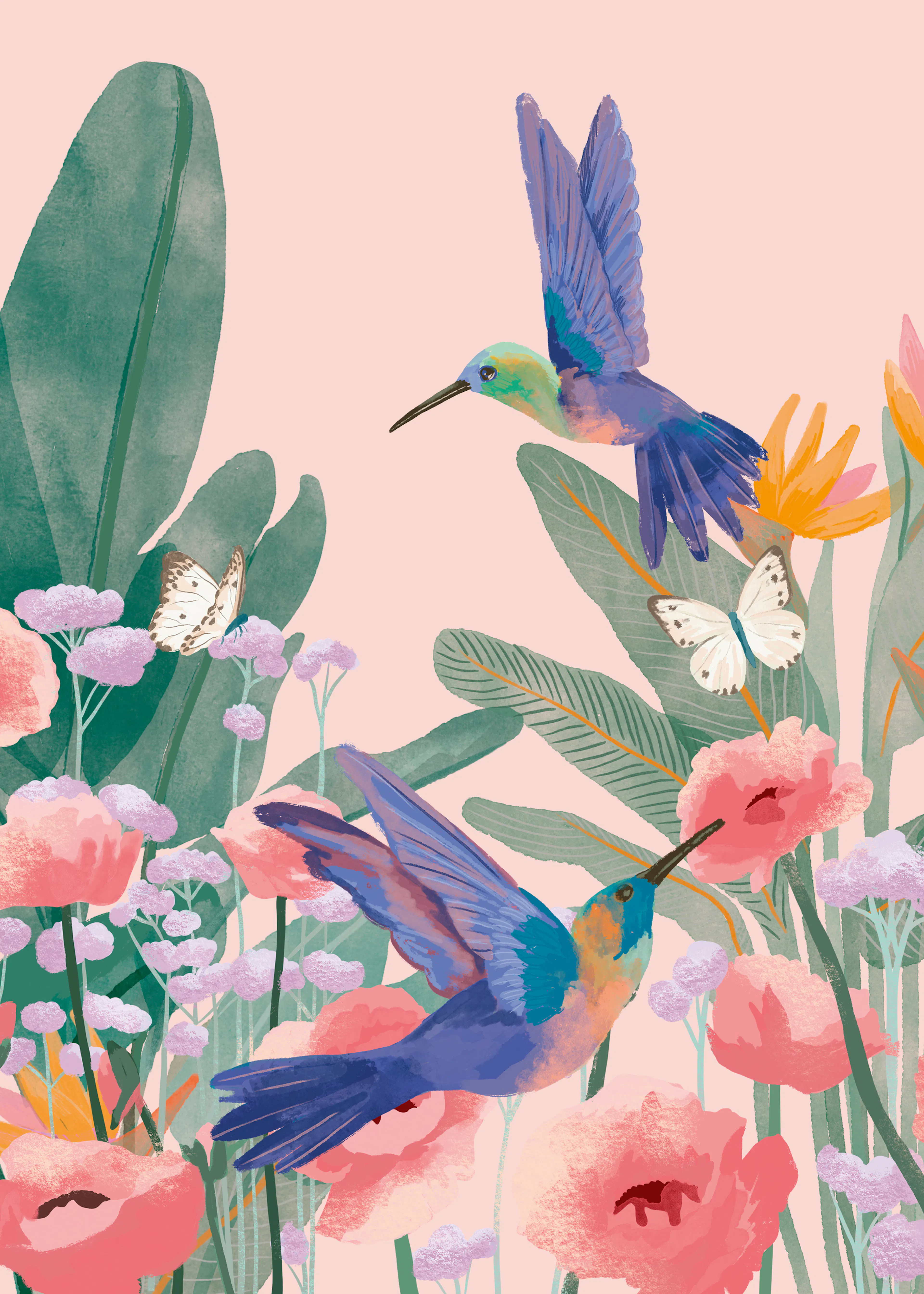 Hummingbird Garden Poster 0