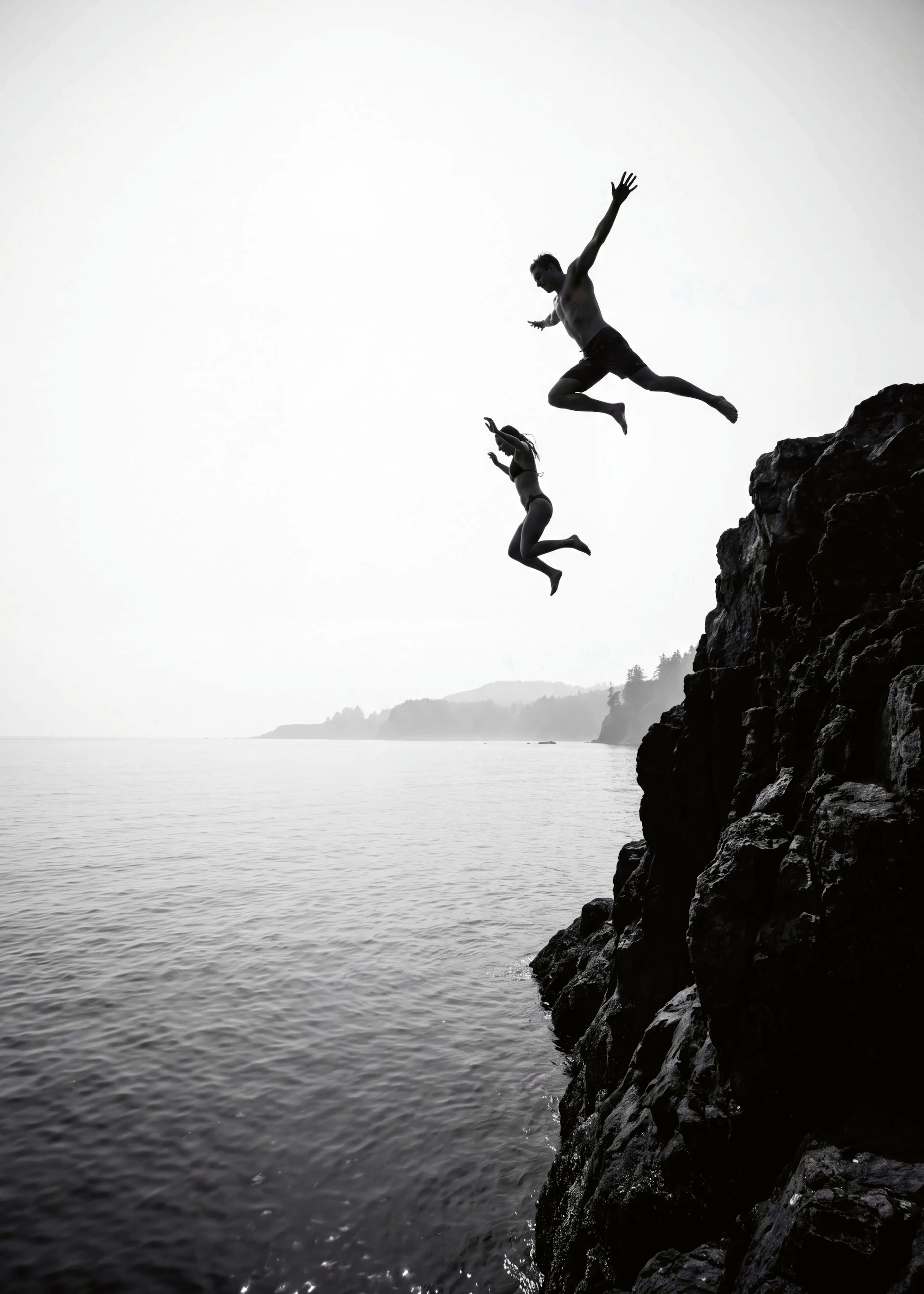 Black Cliff Dive Poster 0