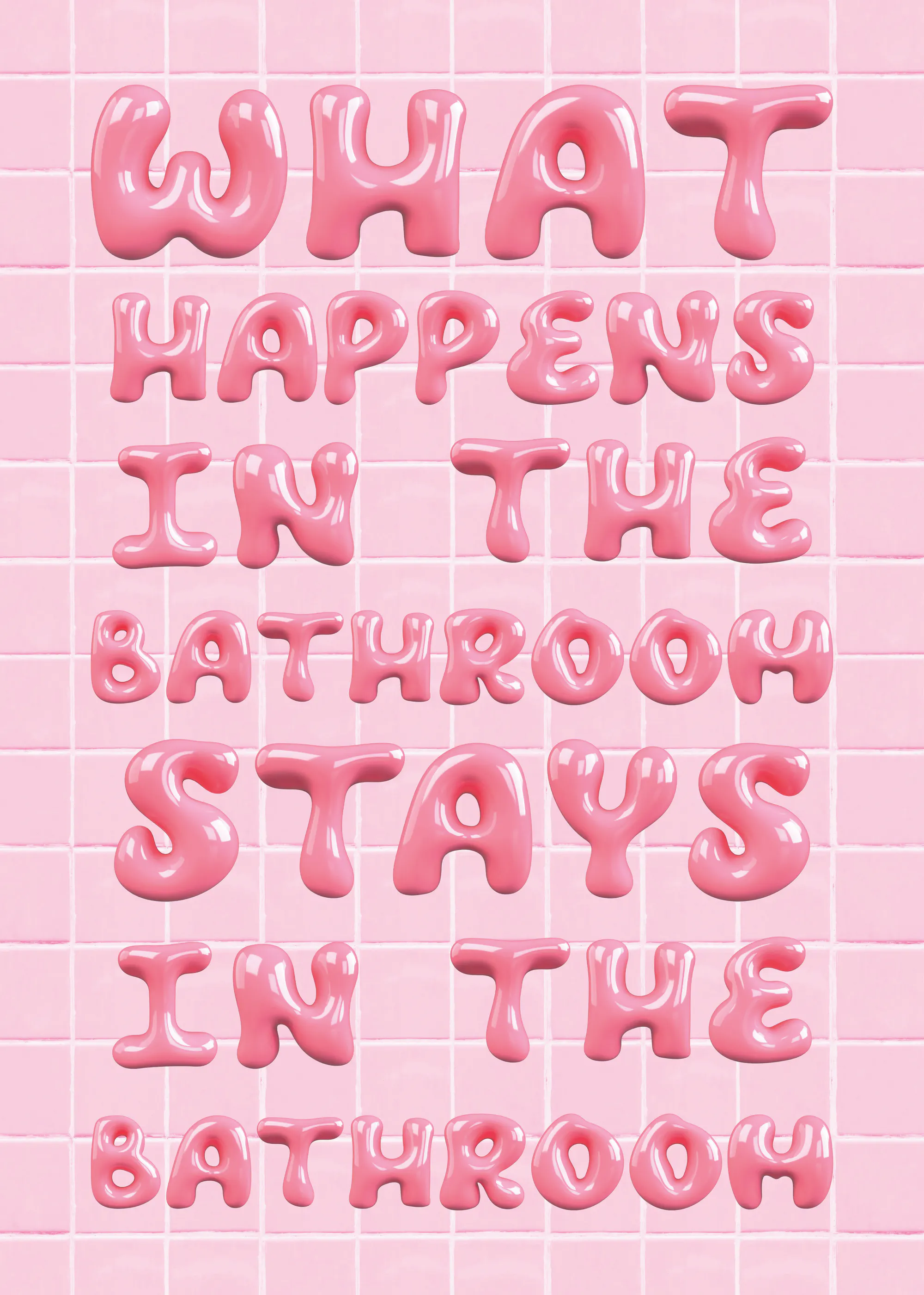 Pink Bathroom Secrets Poster 0