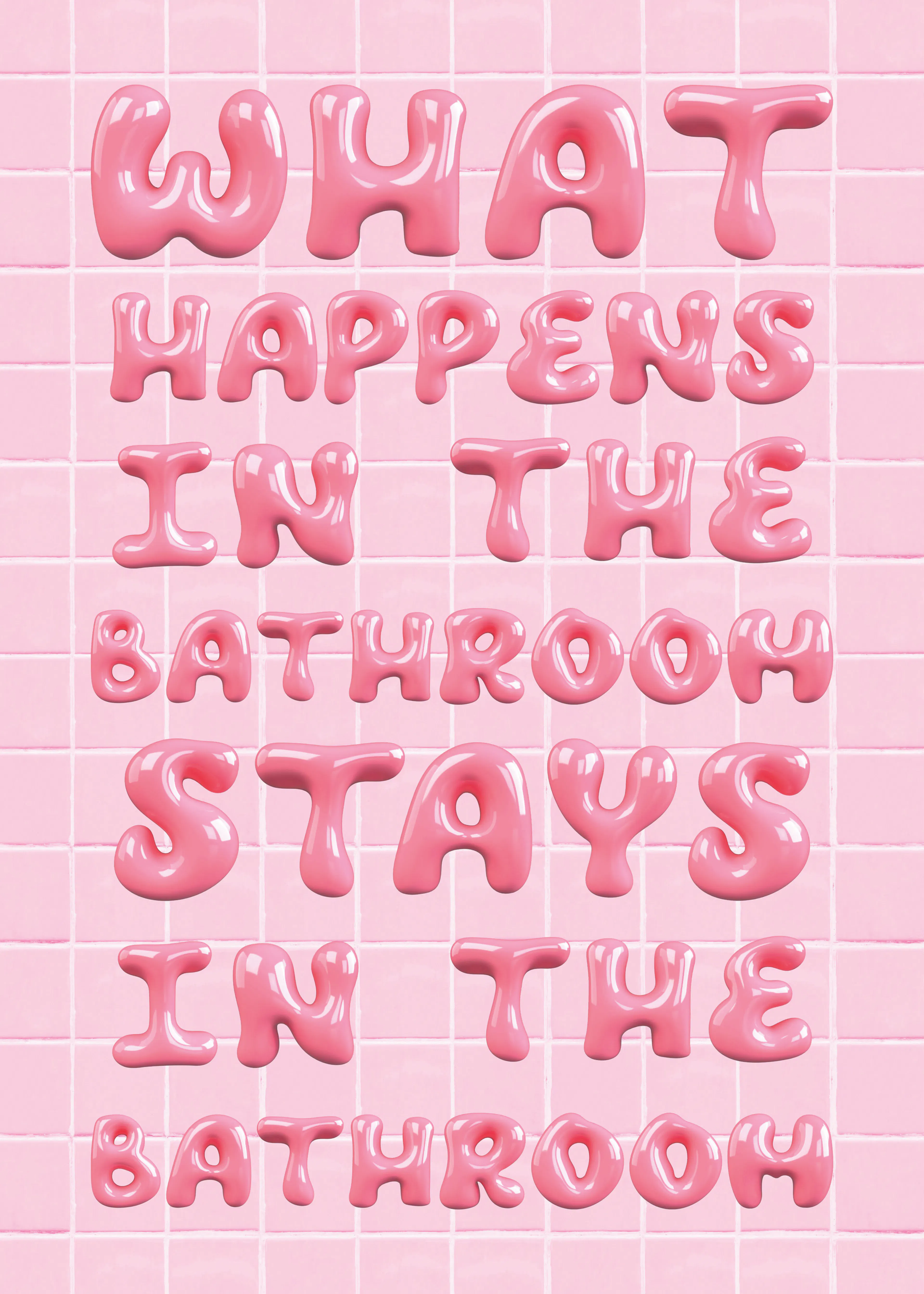 Secrets de Salle de Bain Rose Poster 0