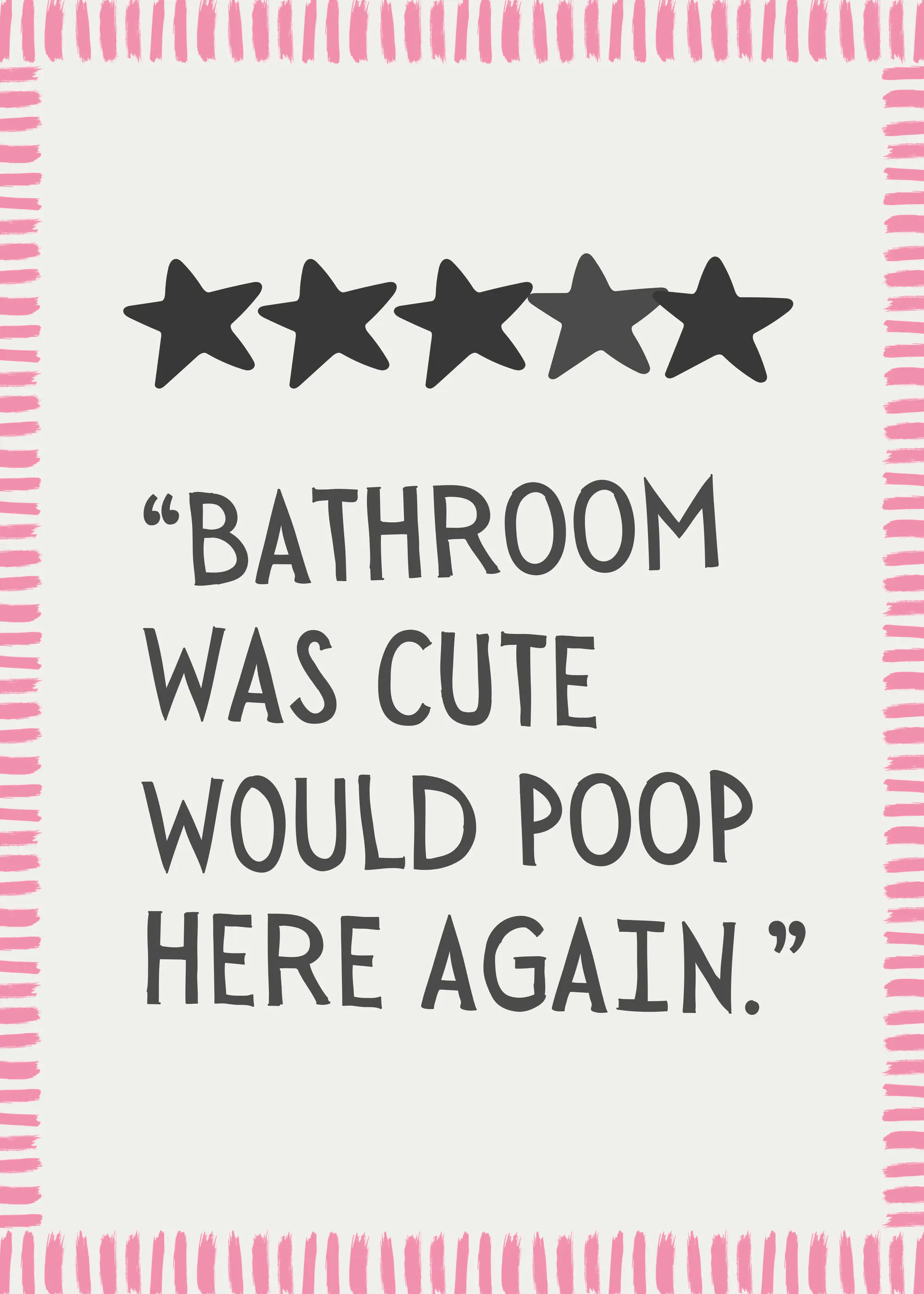 Rosa Badrumshumor Poster 0