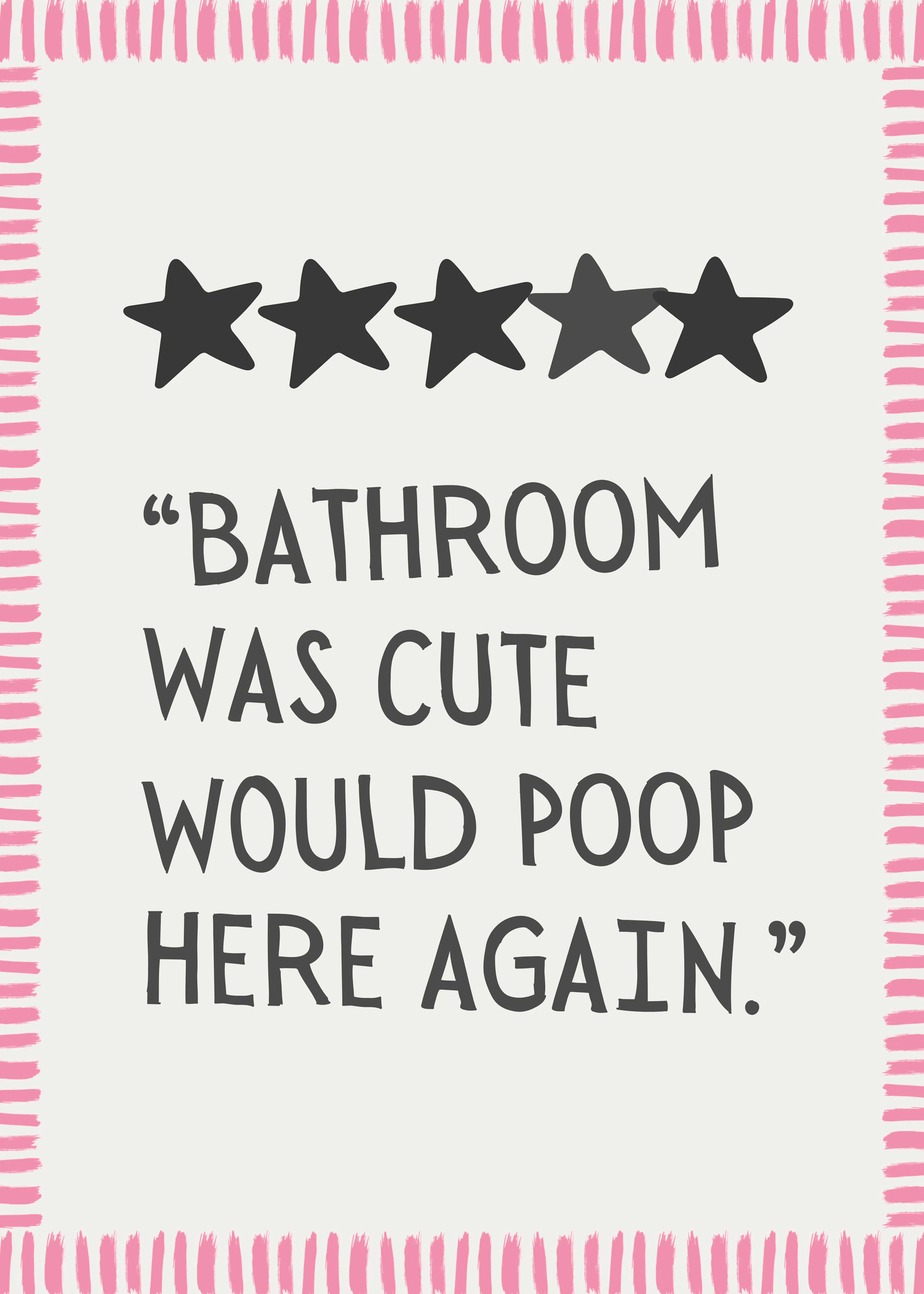 Humour Salle de Bain Rose Poster 0