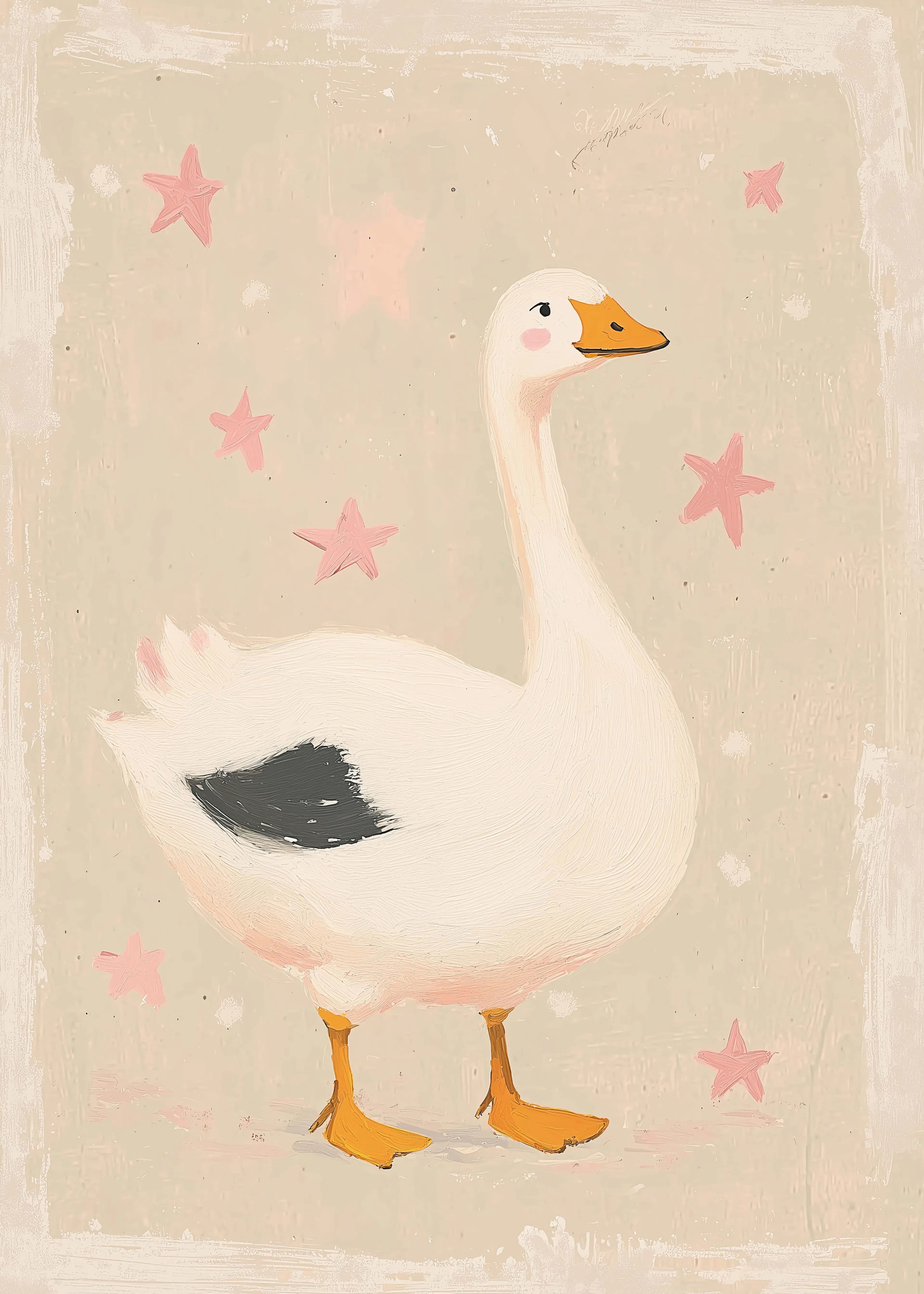 Beige Gentle Goose Poster 0