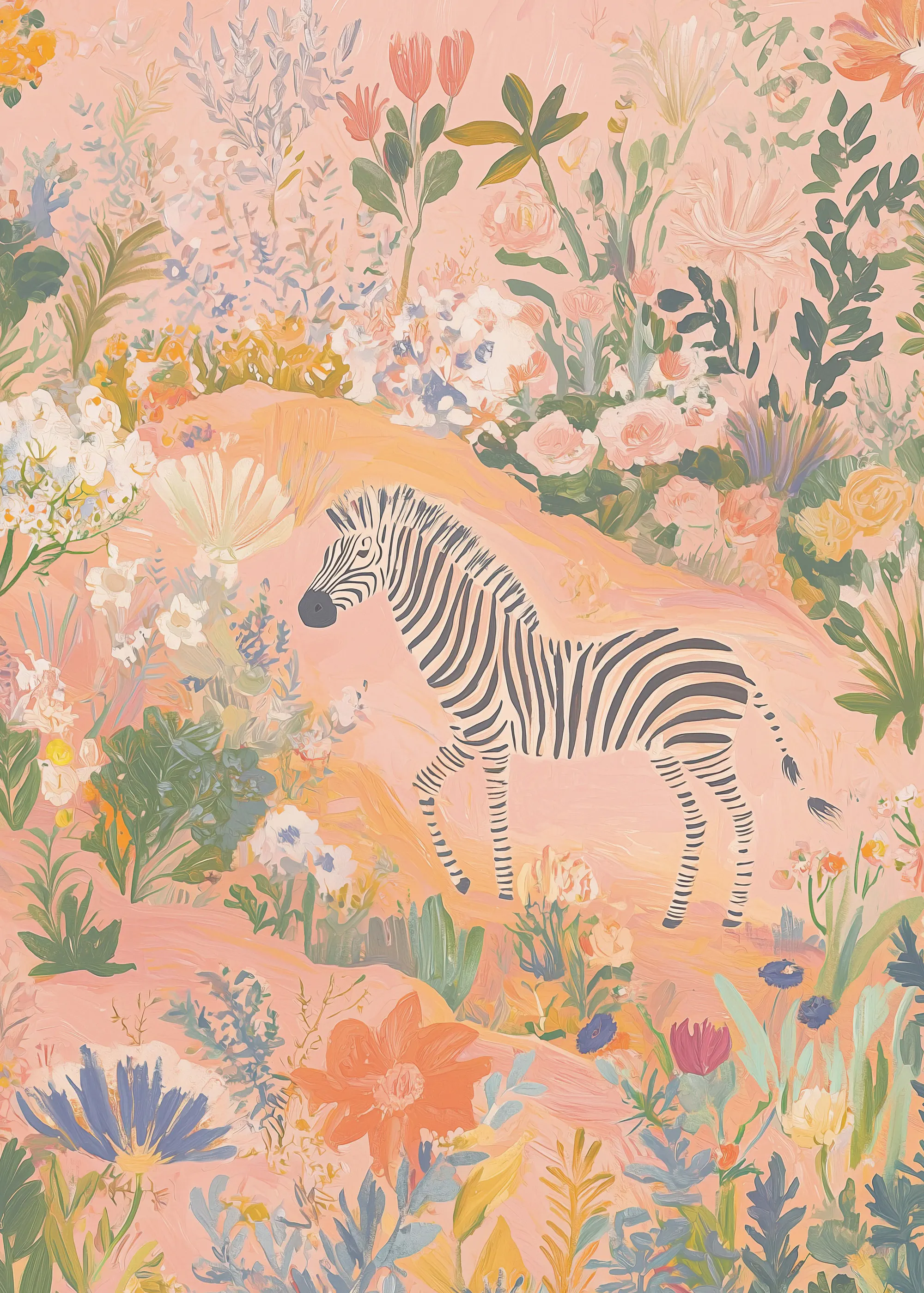 Rolig Zebra Plakat 0