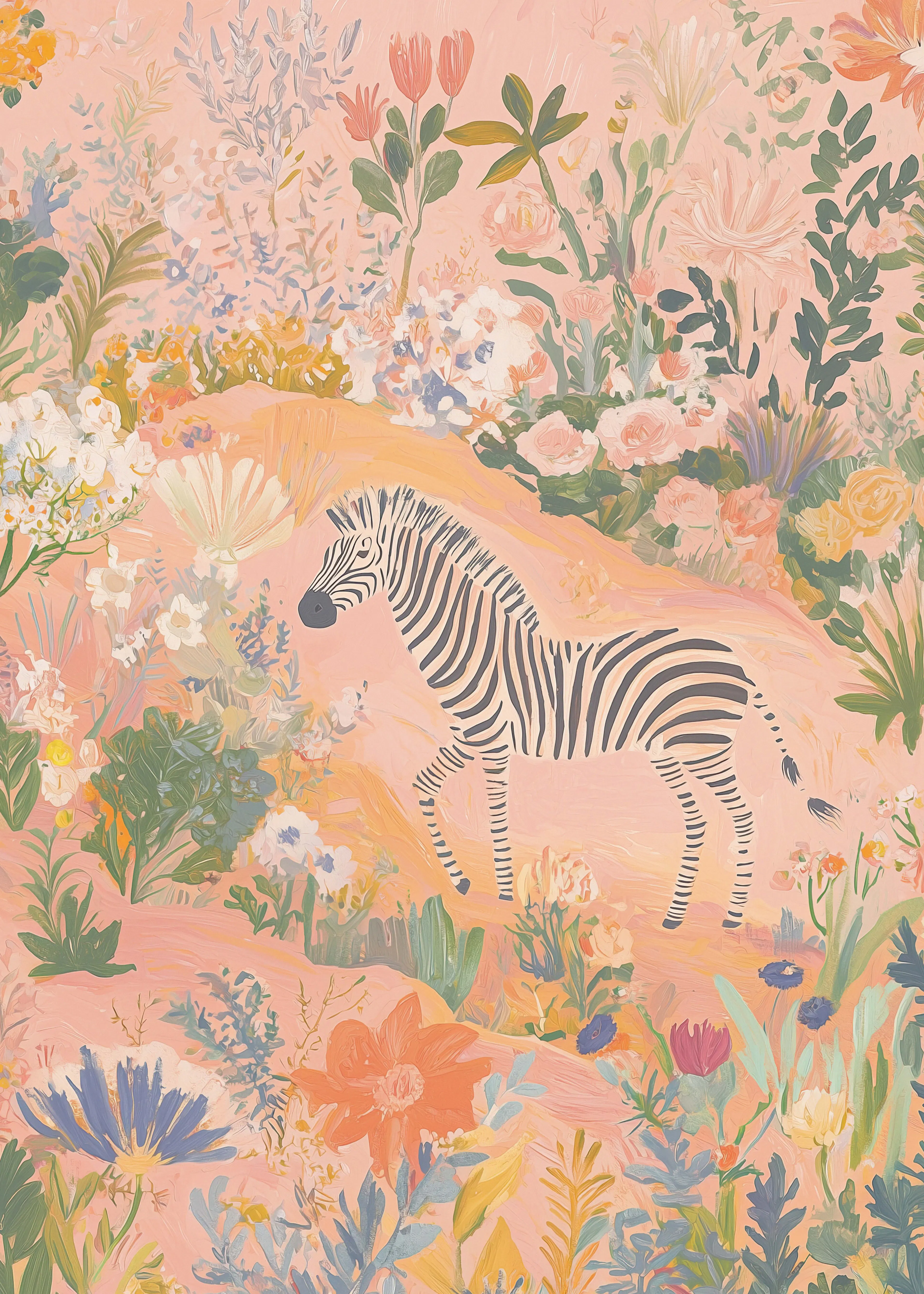 Serene Zebra Poster 0