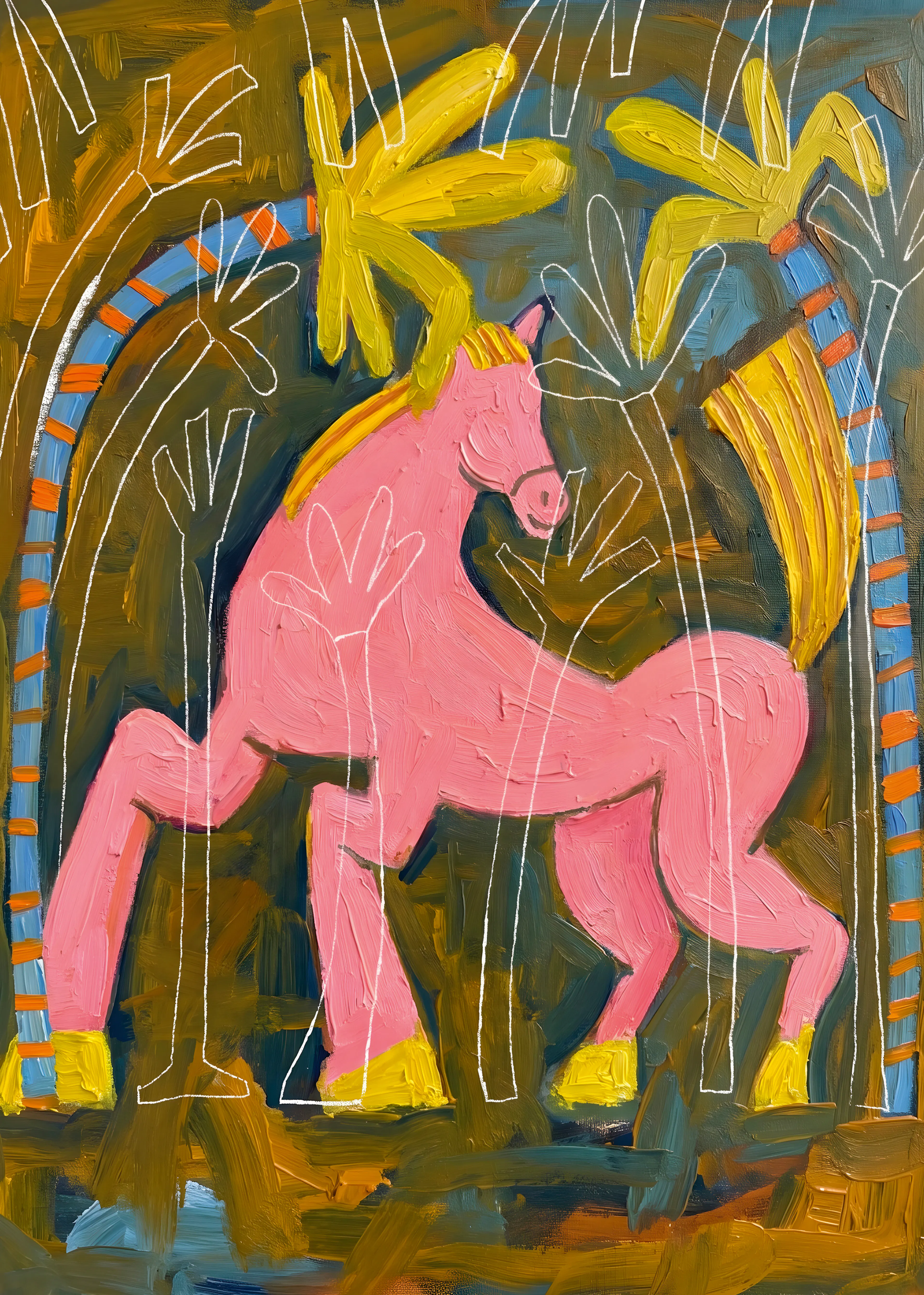 Roze Paard Poster 0