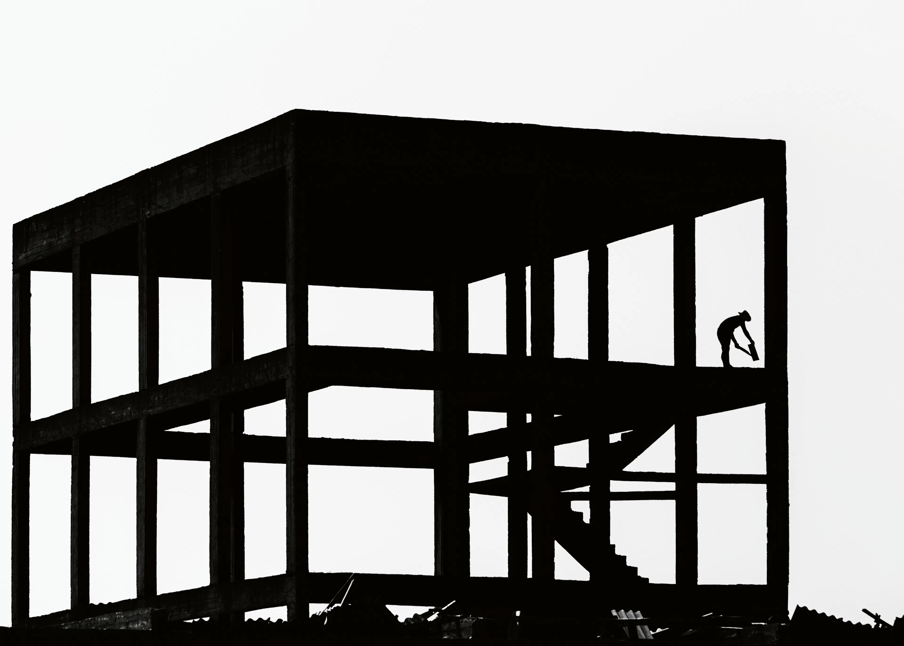 Silhouette Structuur Poster 0