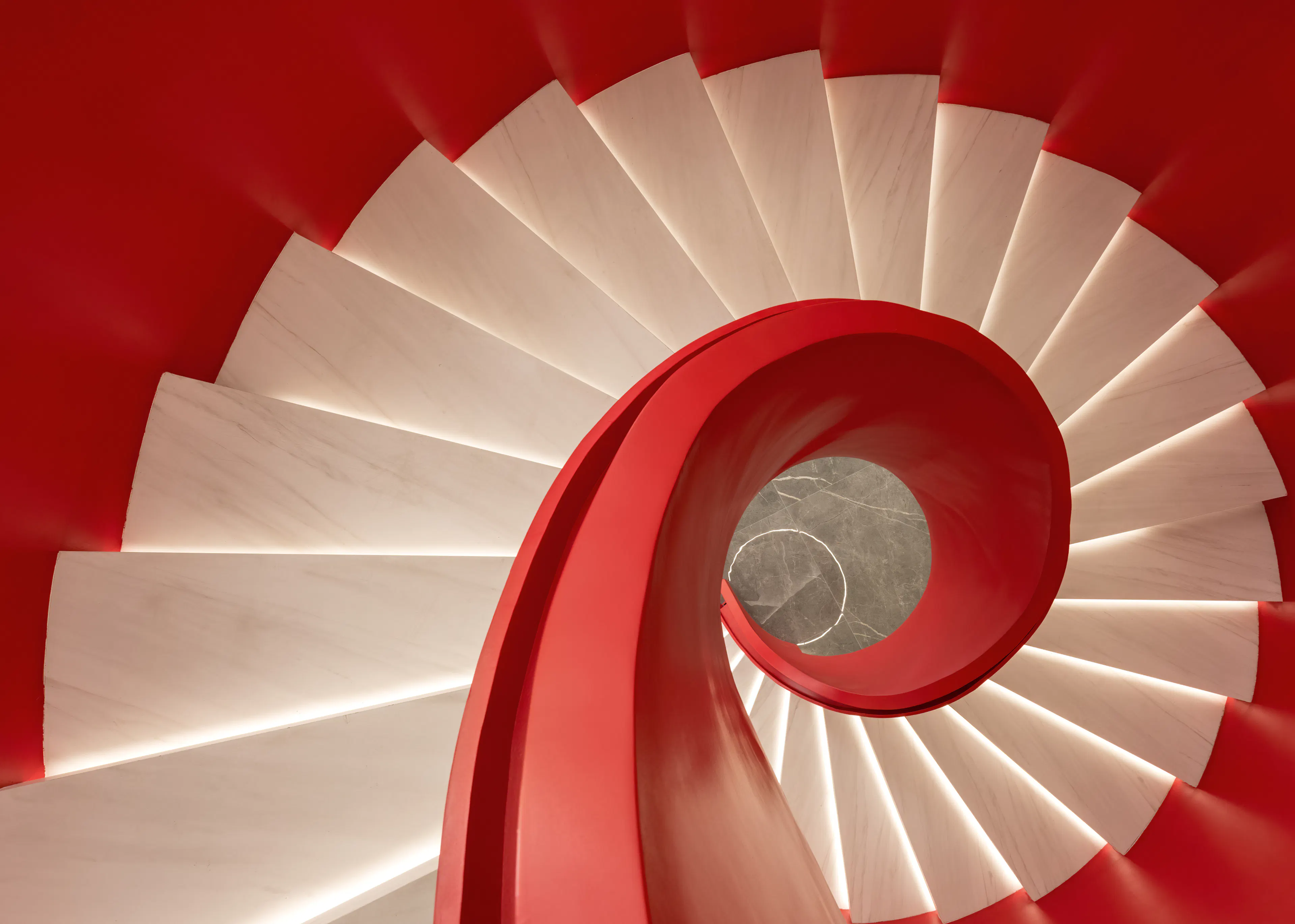 Crimson Red Spiral Poster 0