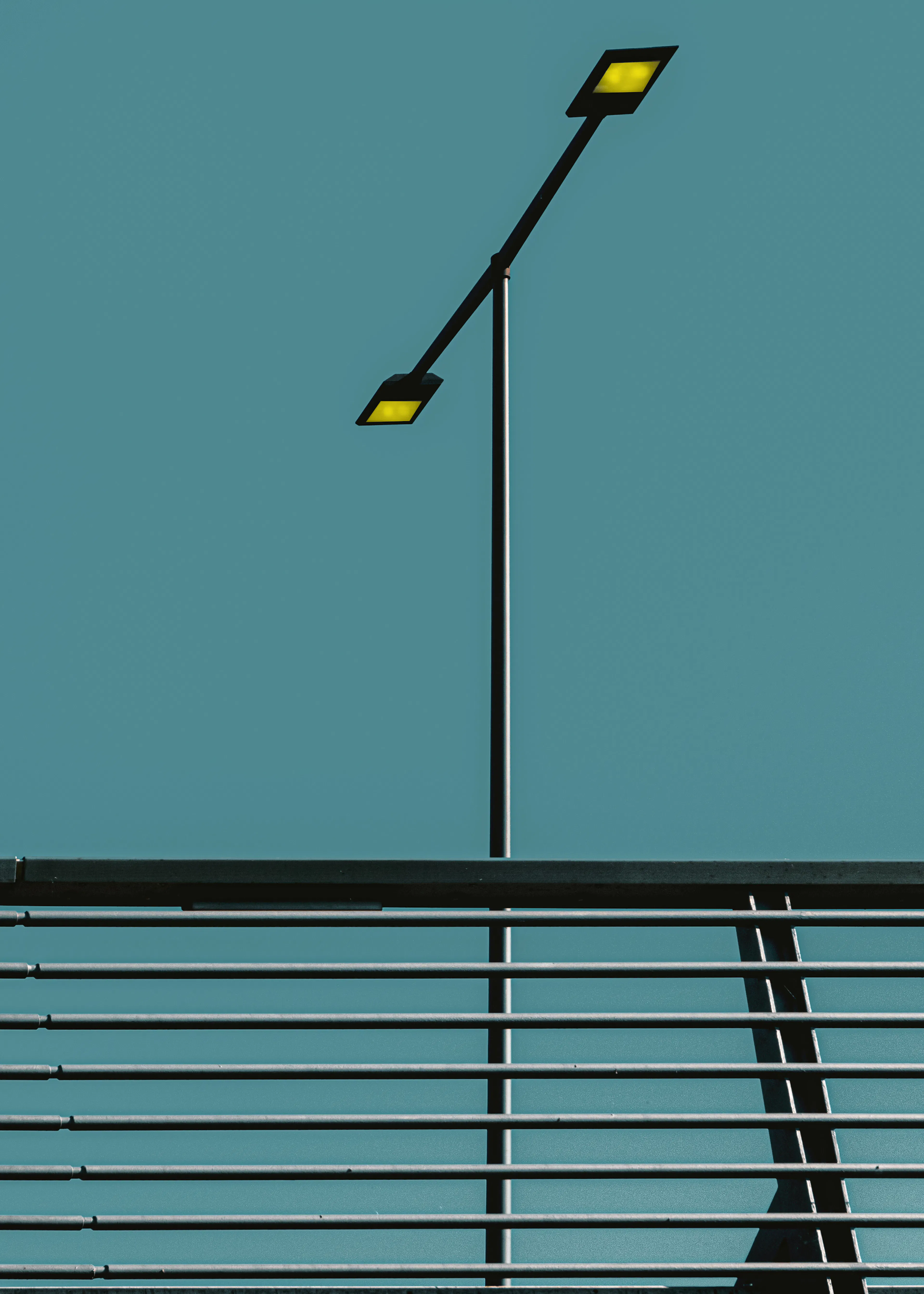 Blauw Urbaan Minimalisme Poster 0