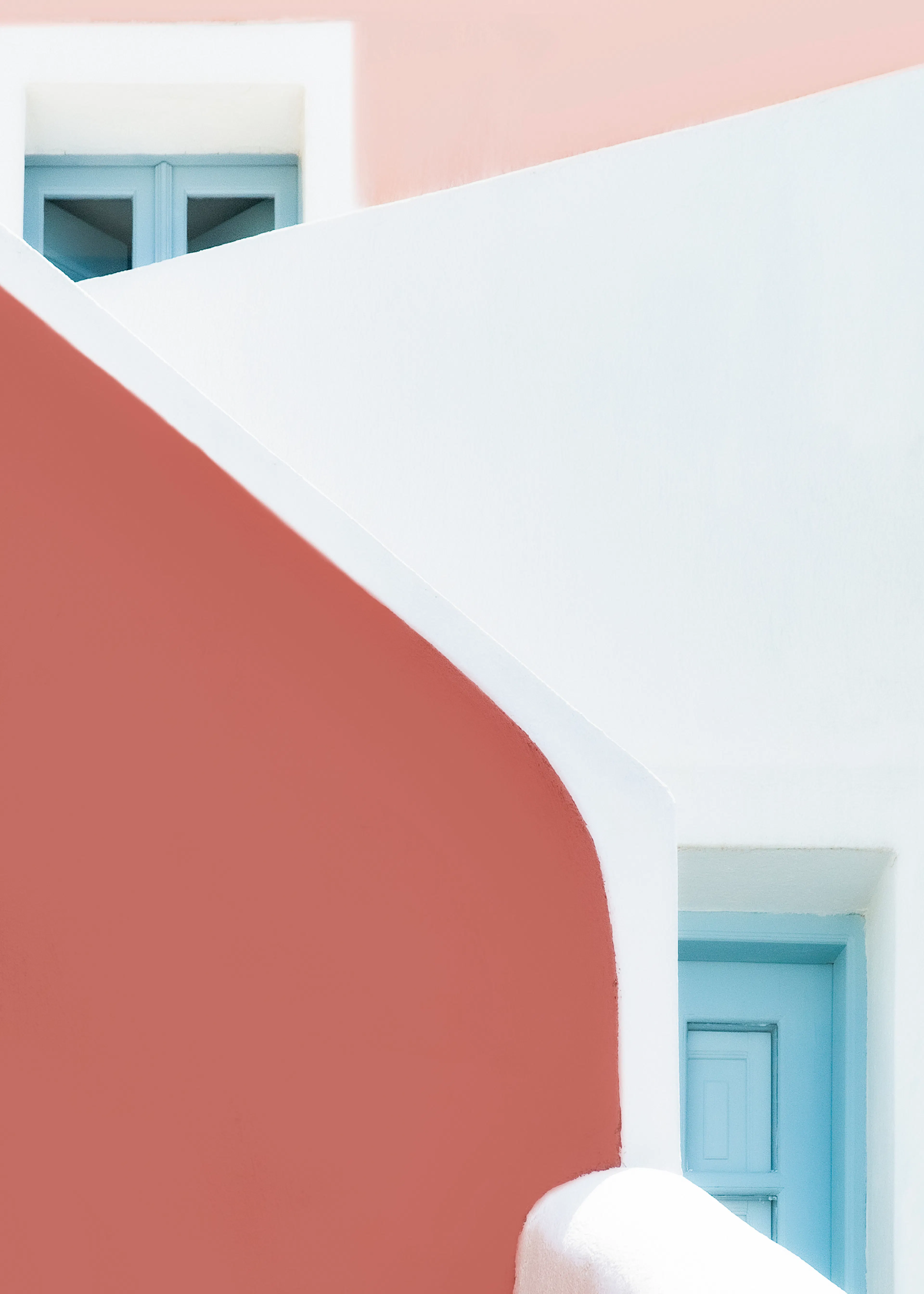 Terracotta Modern Curves Poster 0