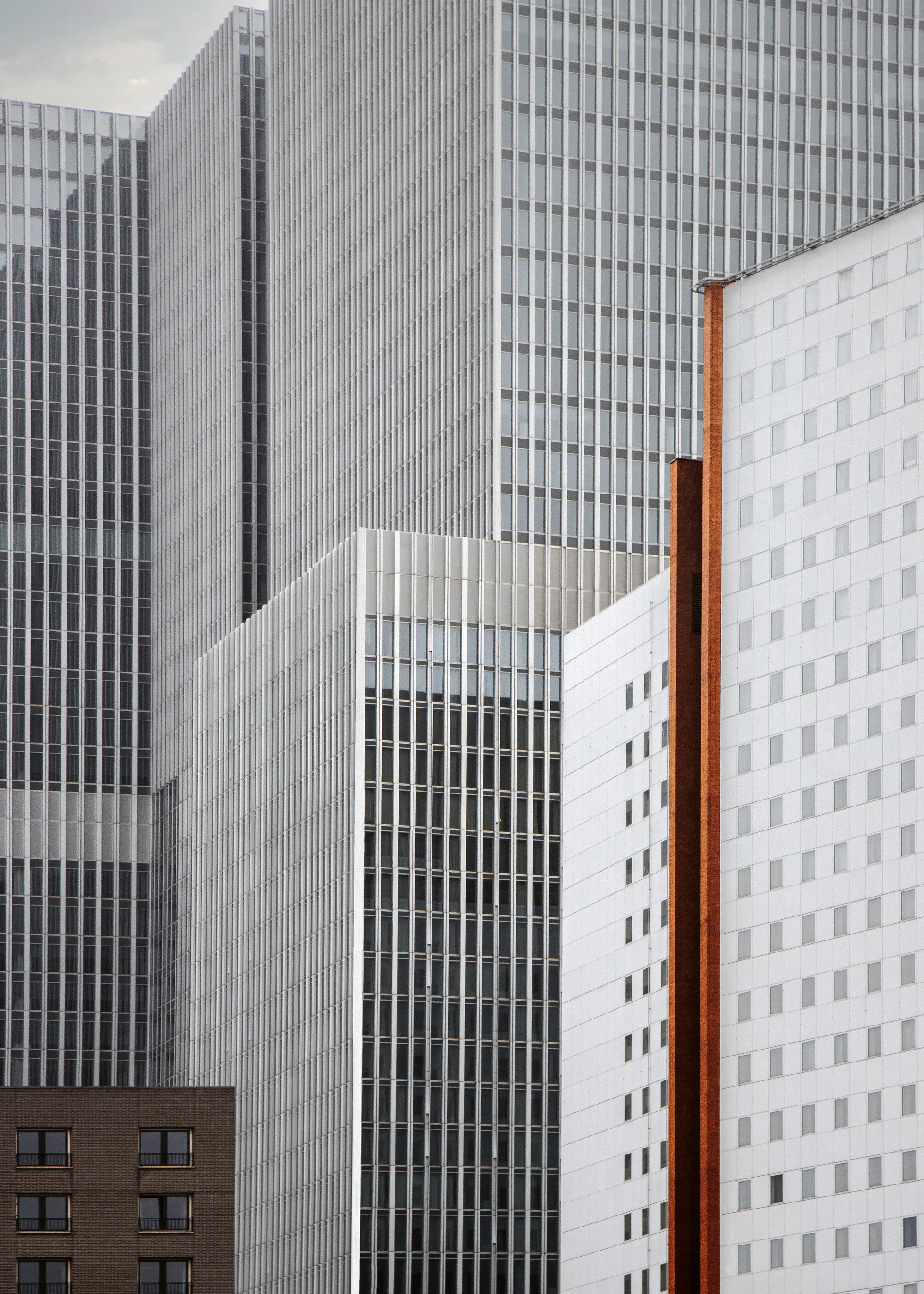 Silver Urban Geometry Poster 0